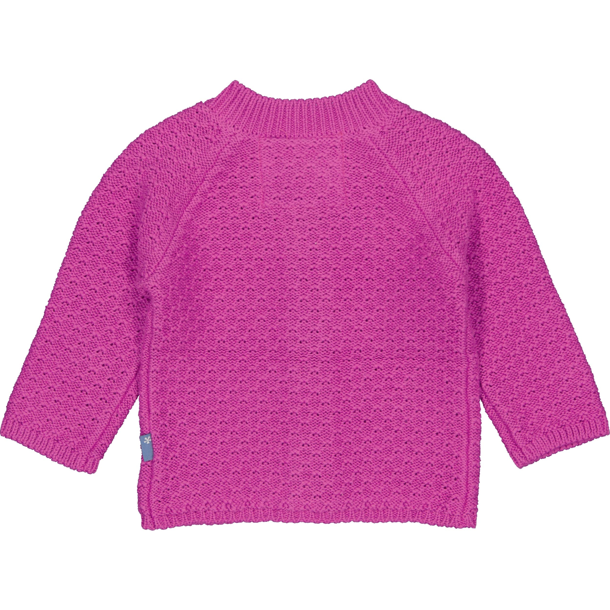 💕 BESS gebreid babyvest Alexis – Fuchsia Pink