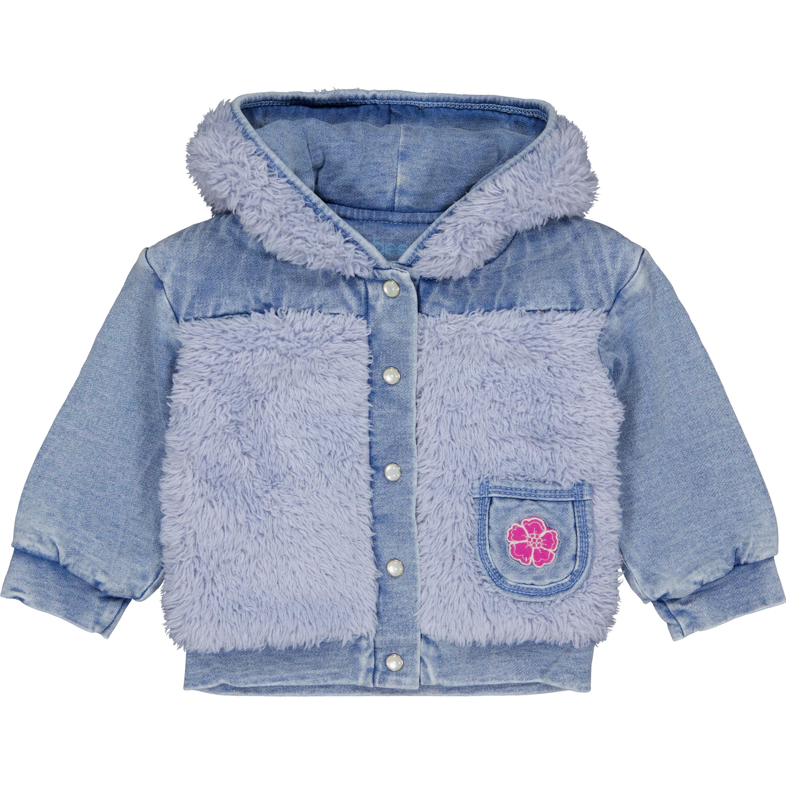 BESS fluffy babyjasje Alina – Soft Blue