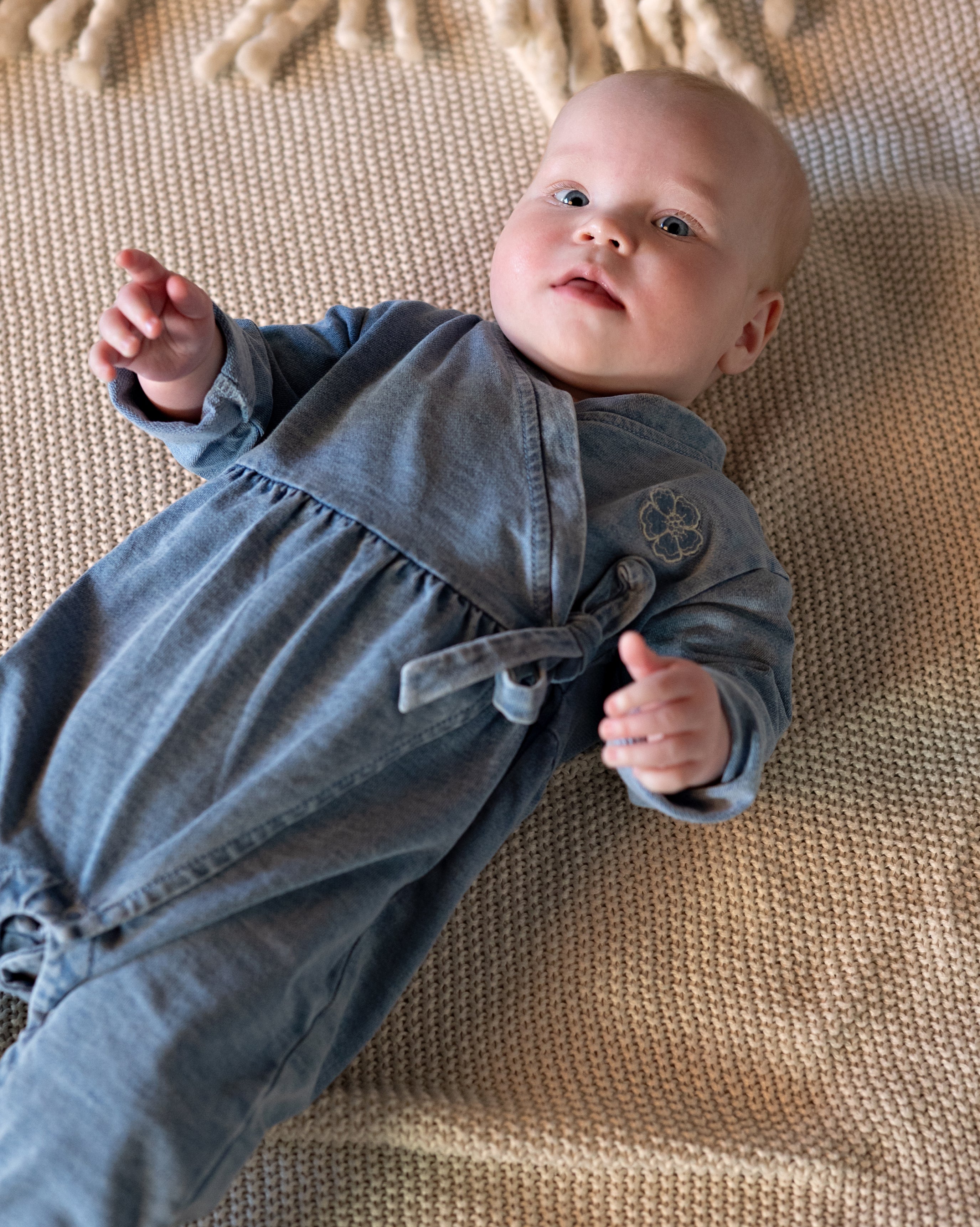 BESS baby jumpsuit Amelie – Denim Blue