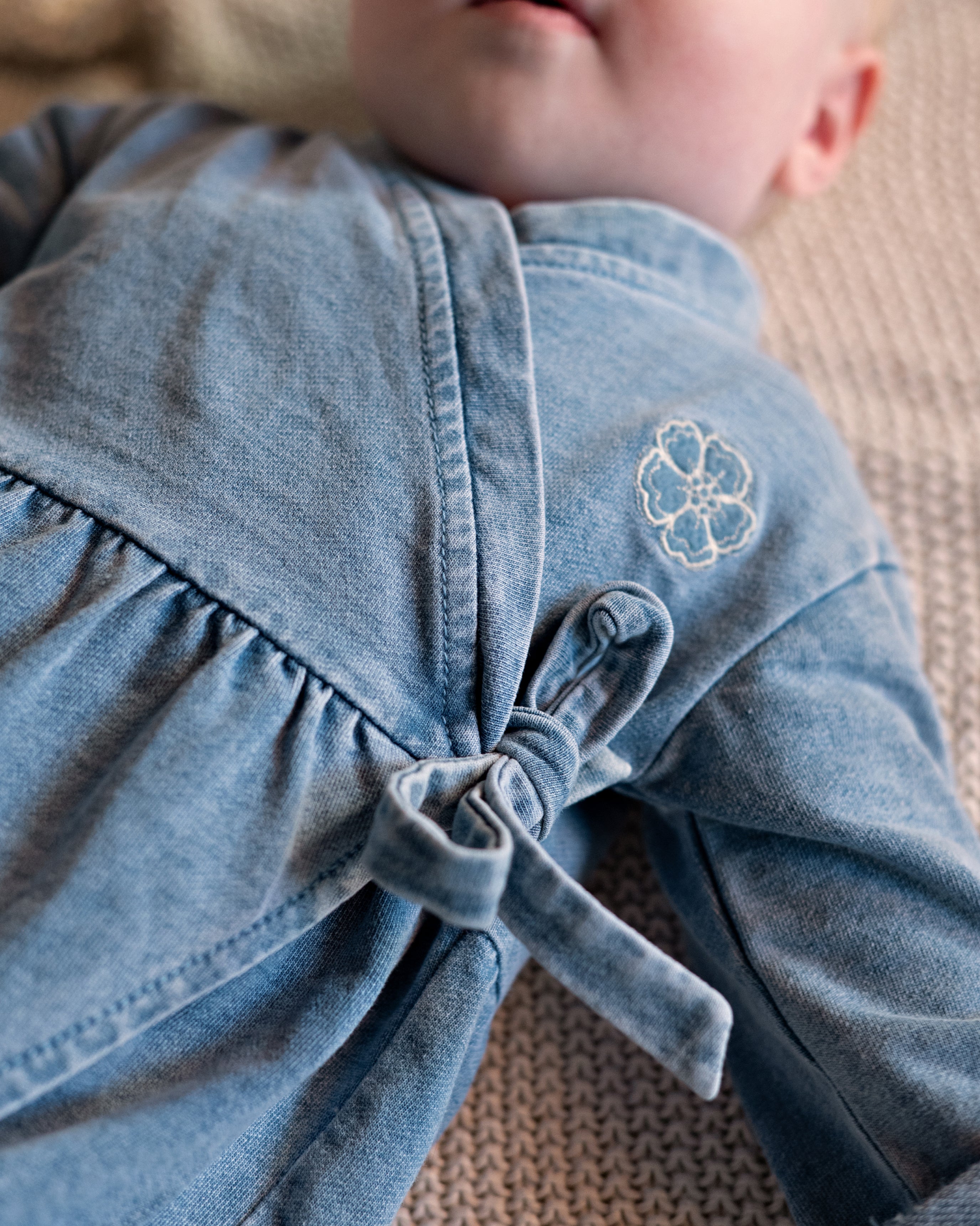 BESS baby jumpsuit Amelie – Denim Blue