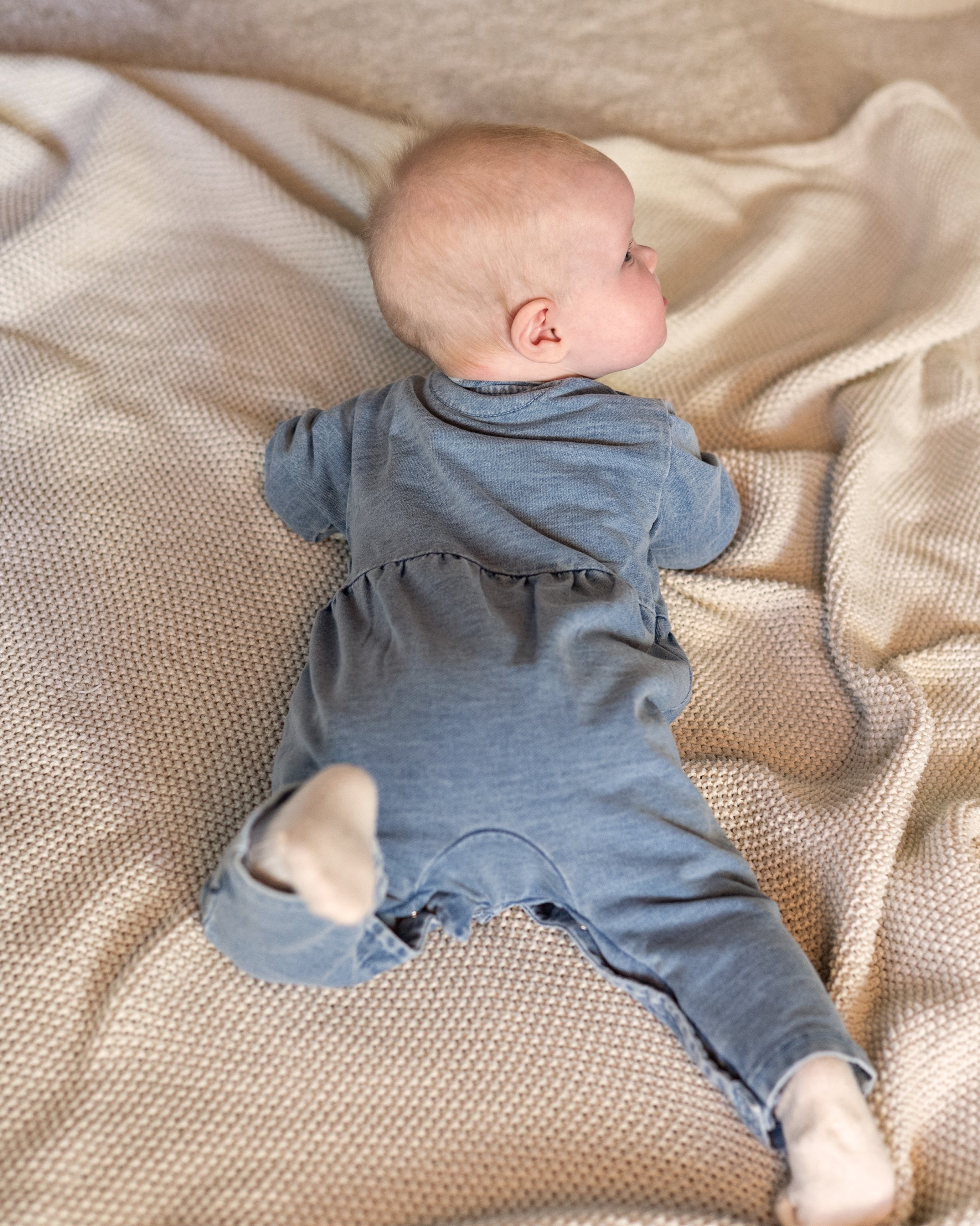 BESS baby jumpsuit Amelie – Denim Blue
