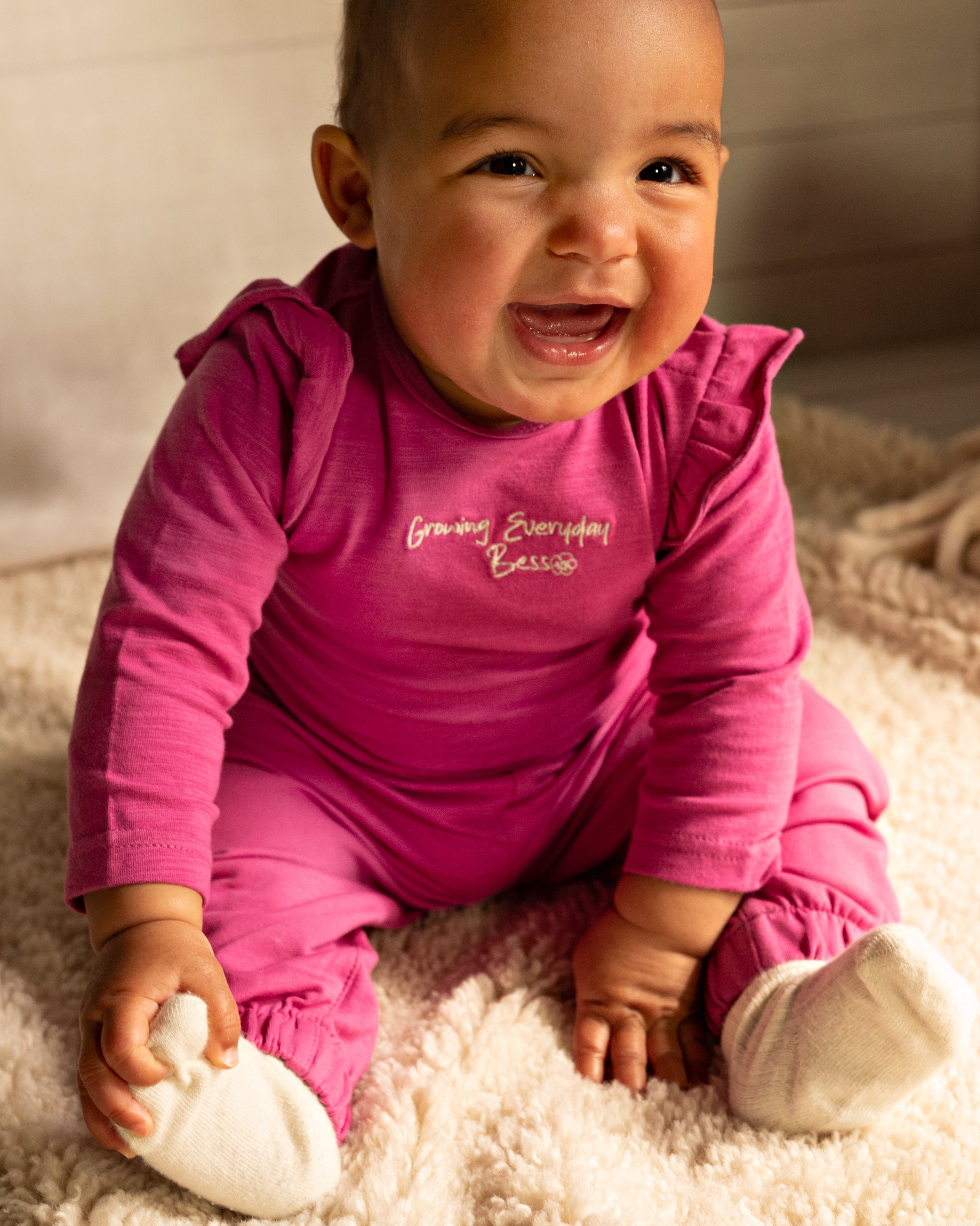 🌸 BESS joggingbroek Analise – Fuchsia Flower