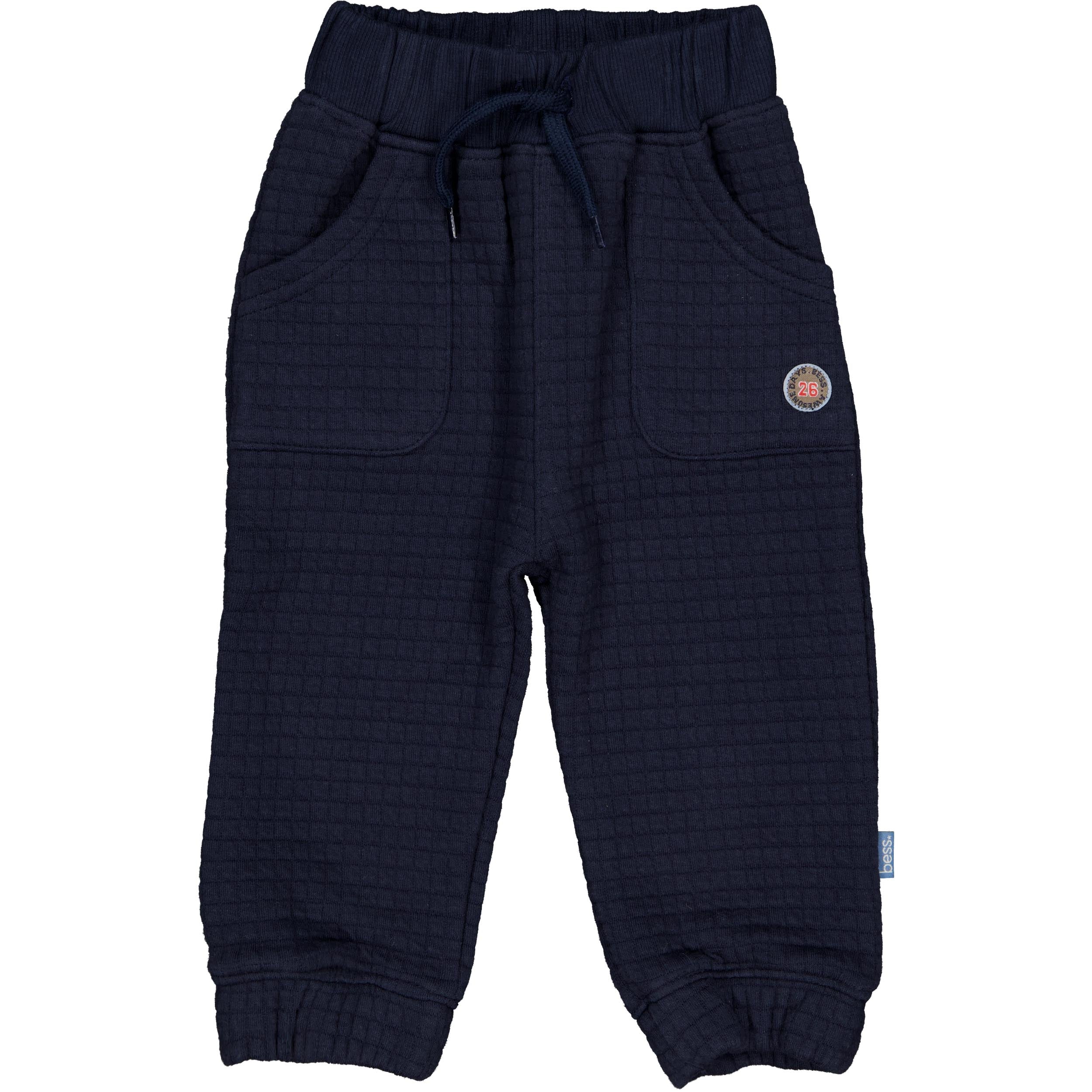 💙 BESS joggingbroek Arend – Donkerblauw met structuur