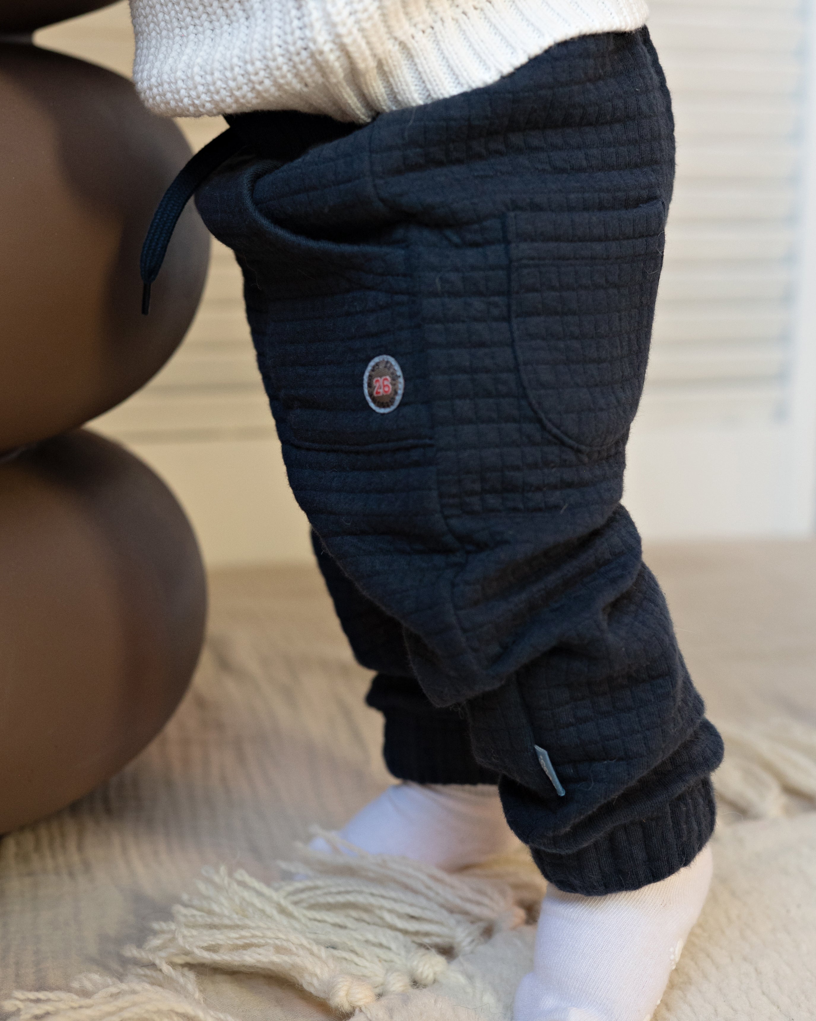 💙 BESS joggingbroek Arend – Donkerblauw met structuur