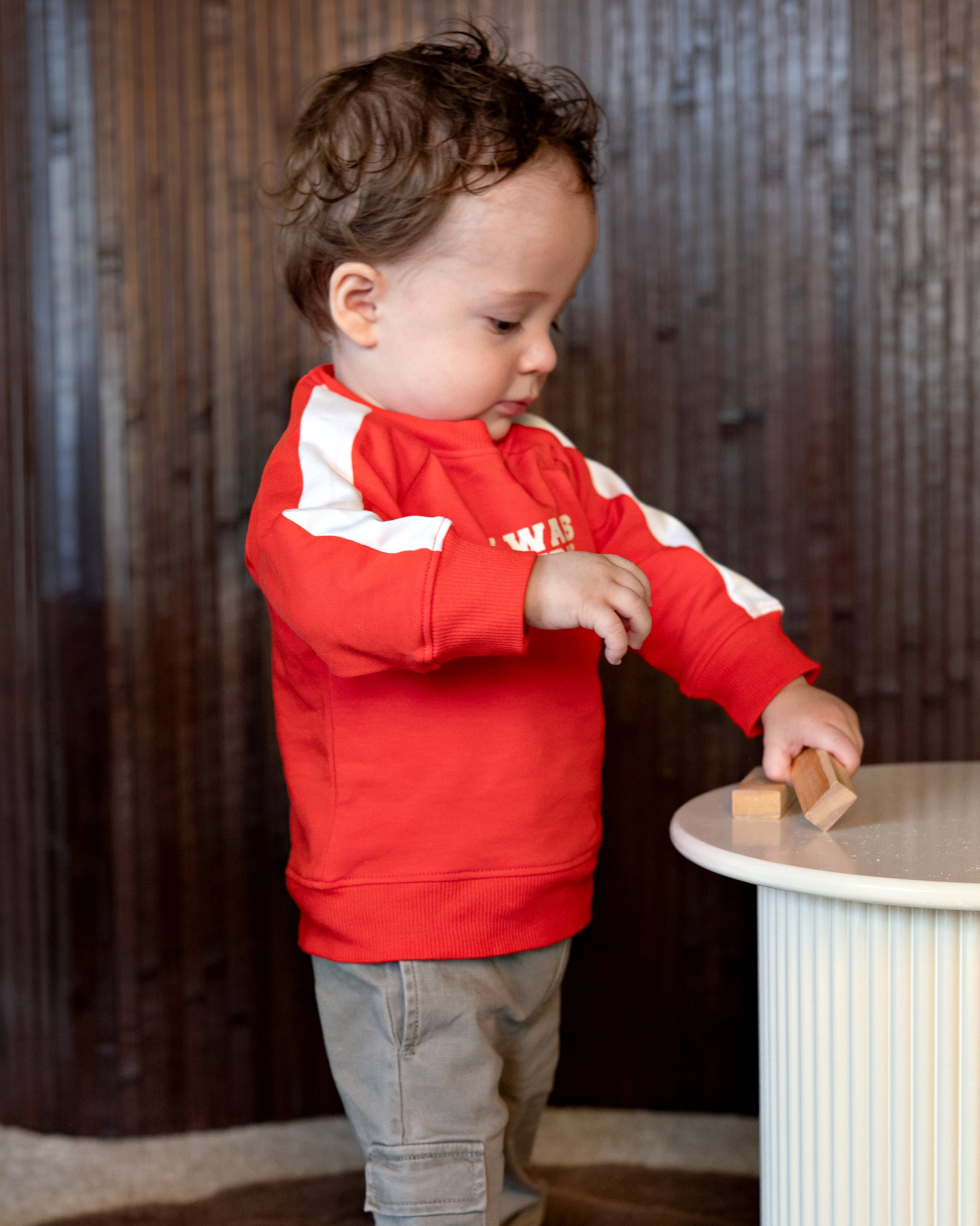 ❤️ BESS sweater Arjan – Rood “Always Funday”