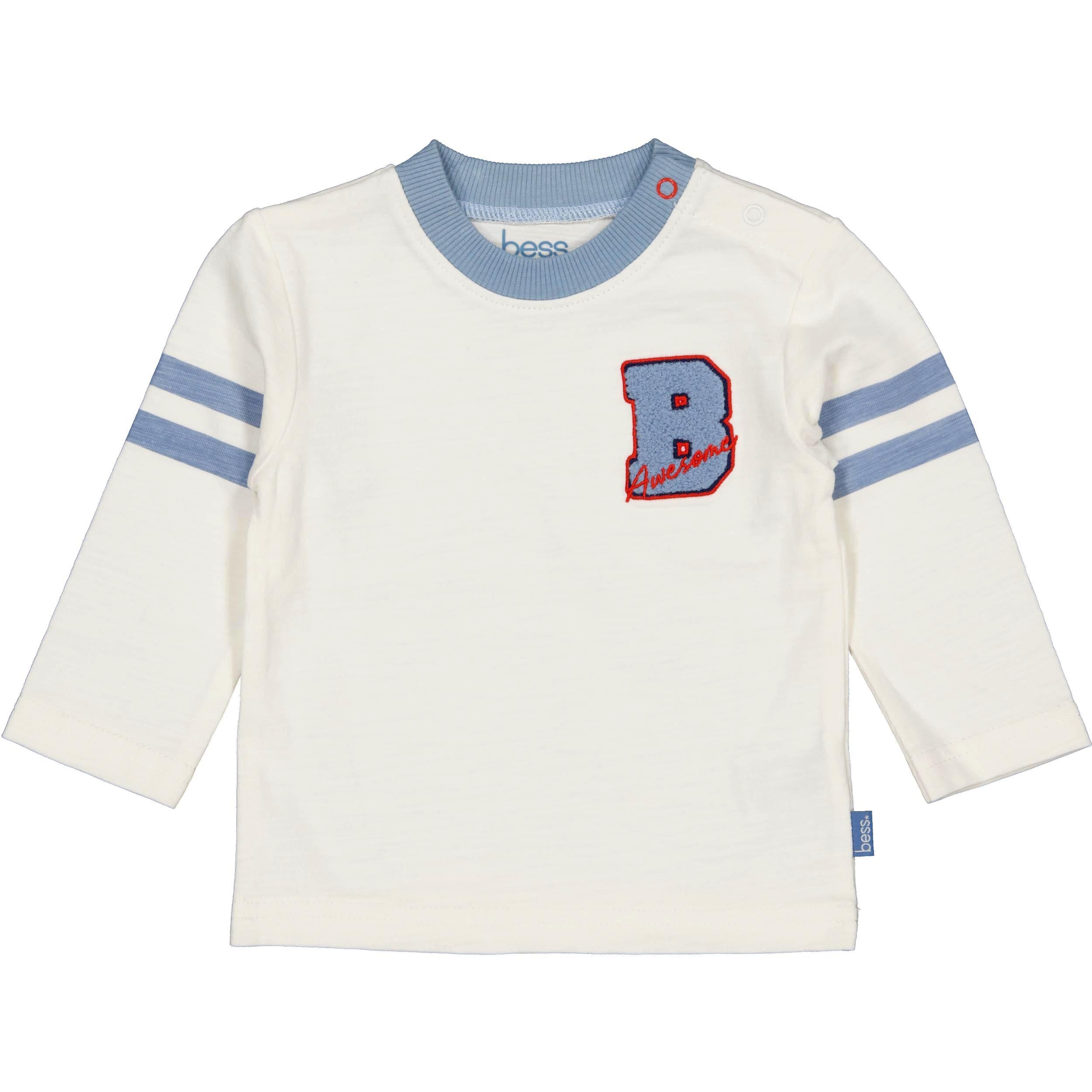 💙 BESS longsleeve Armand – Offwhite “B Awesome”