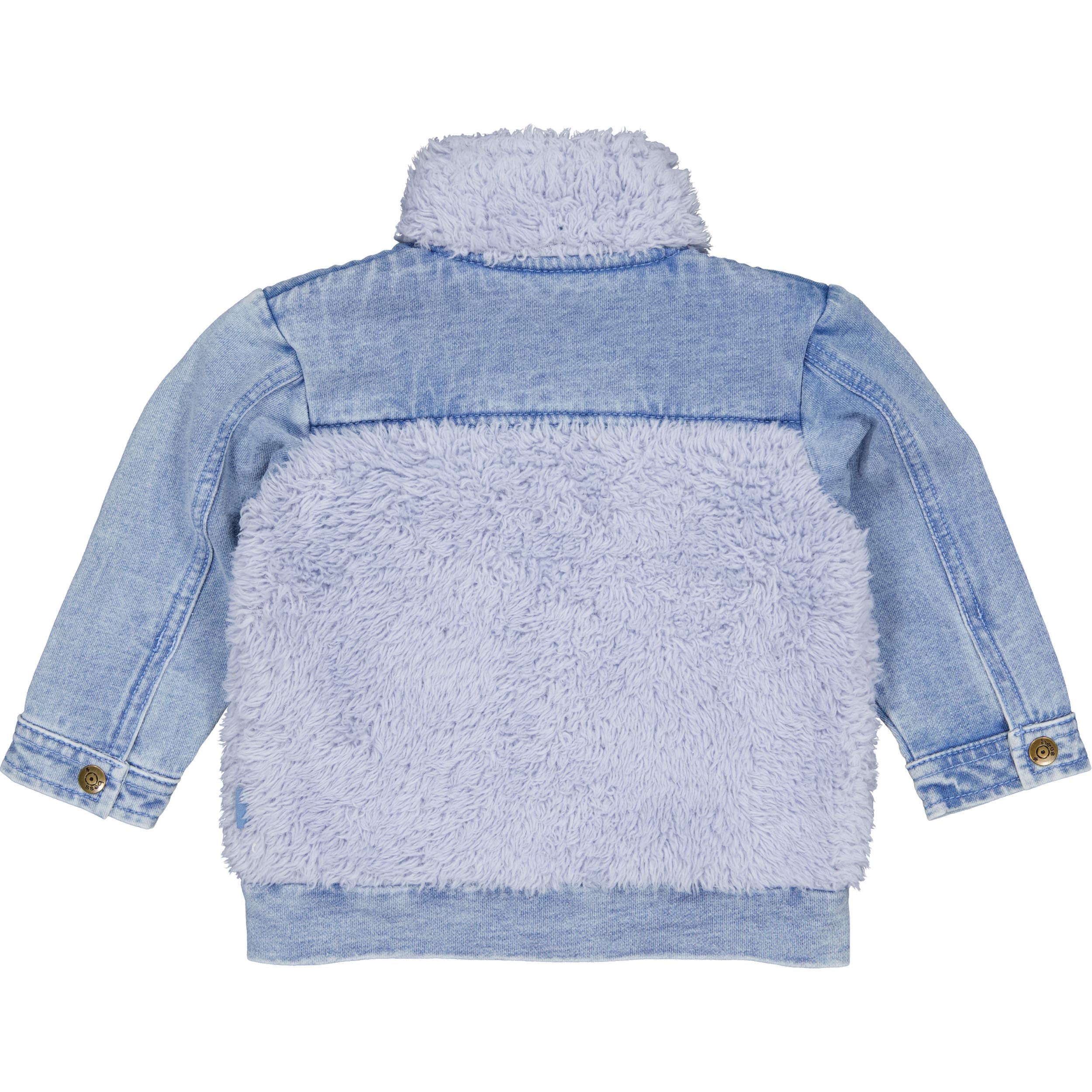 💙 BESS vest Arno – Denimlook met teddy