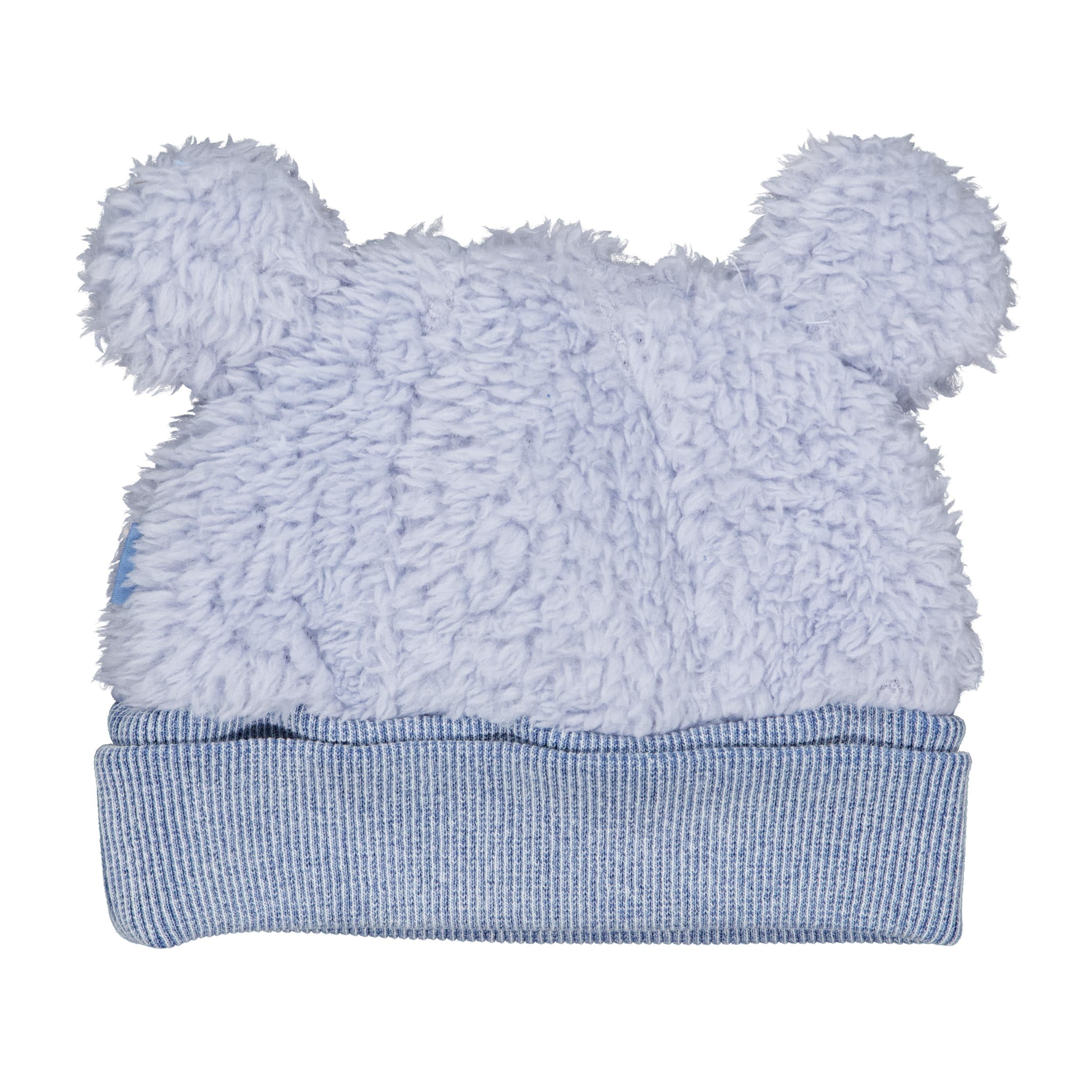 🧸 BESS teddy muts Aron – Lichtblauw met oortjes