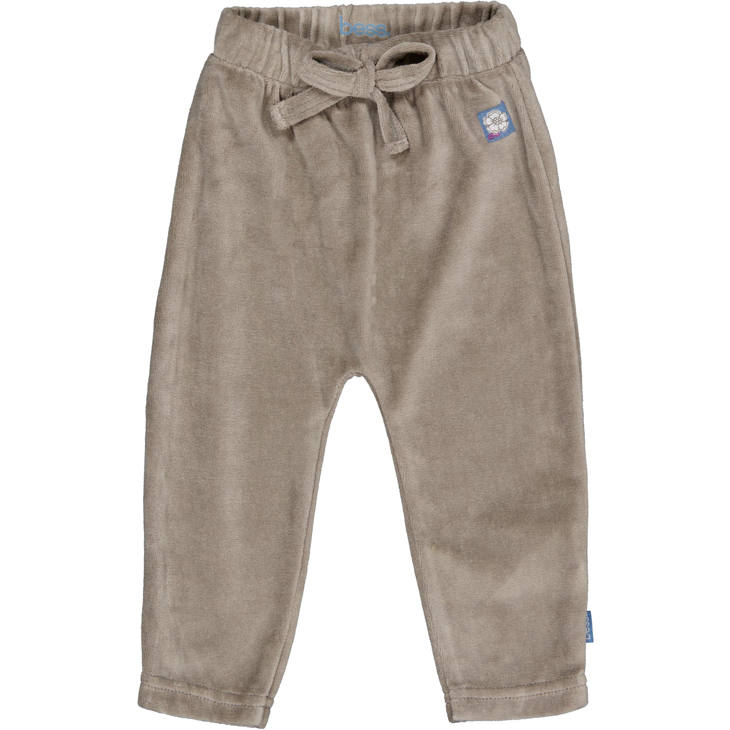 🤎 BESS broek Avril – Taupe velourslook