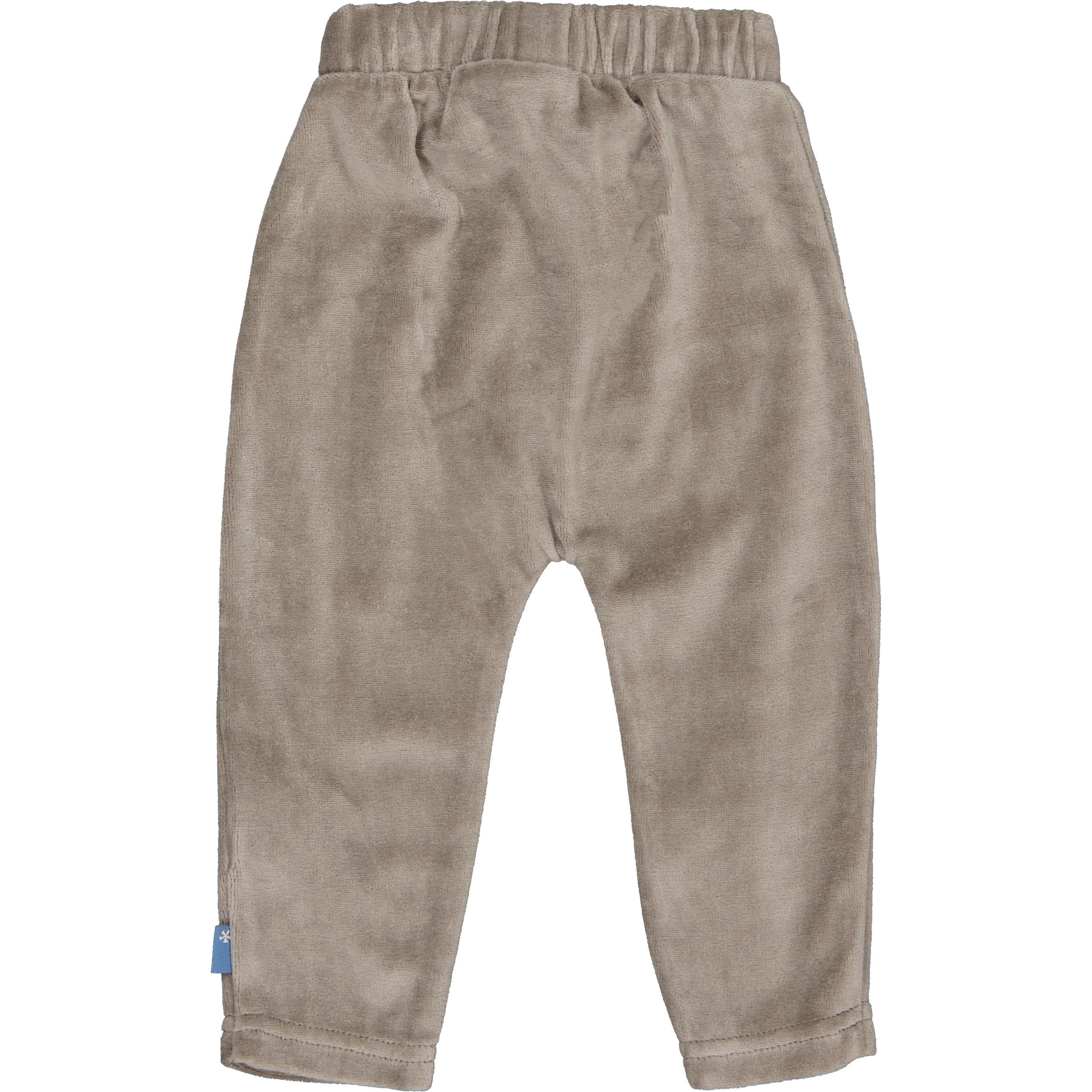 🤎 BESS broek Avril – Taupe velourslook