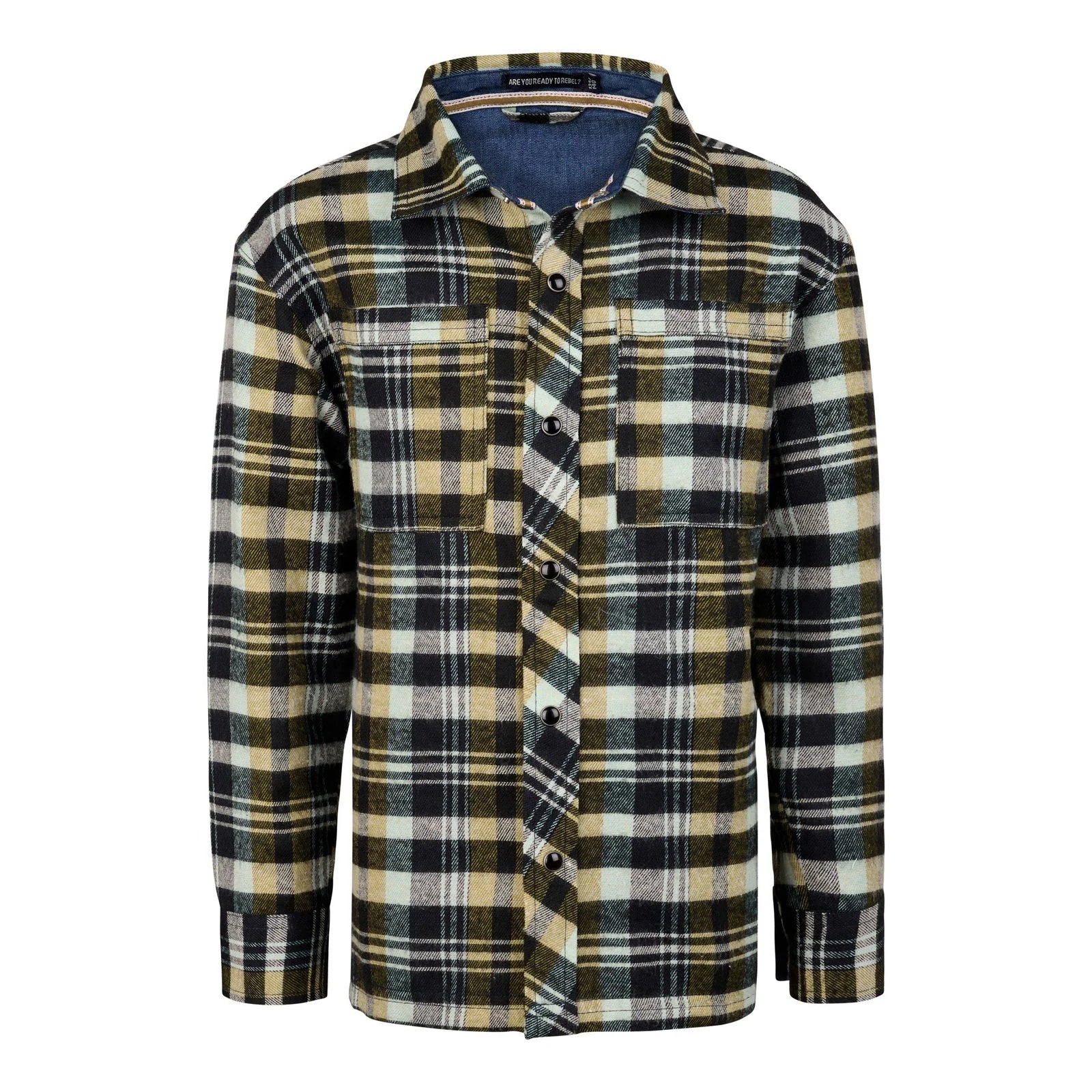 tof geruiten hemd gevoerd met jeansstof