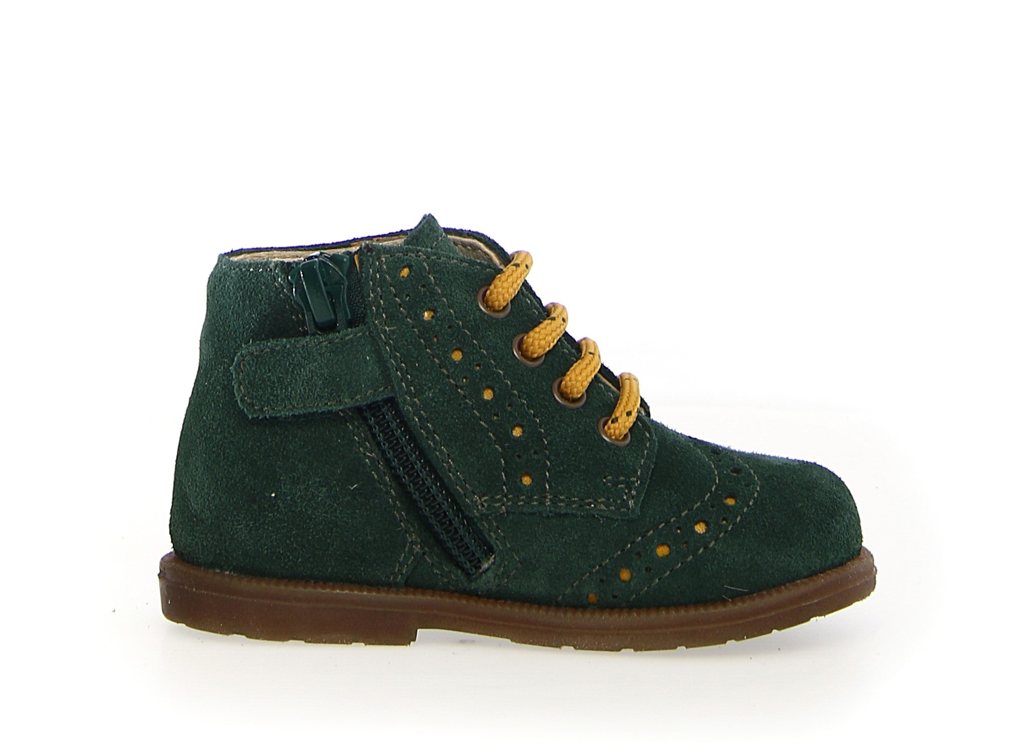 FALCOTTO FROL ZIP SUEDE SPAZZ GREEN BOTTLE