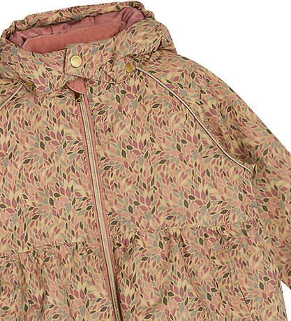 Leuke Hust&Claire winterjas in beige met een prachtig patroon