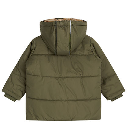 Hust&Claire gevoerde jas in het legergroen