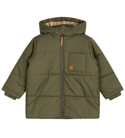 Hust&Claire gevoerde jas in het legergroen