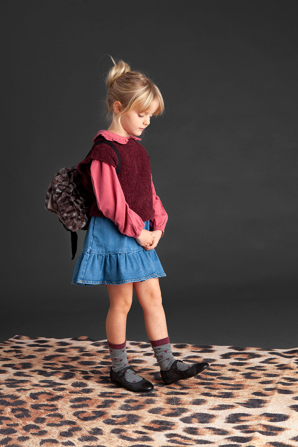 Oversized gebreide vest/debardeur