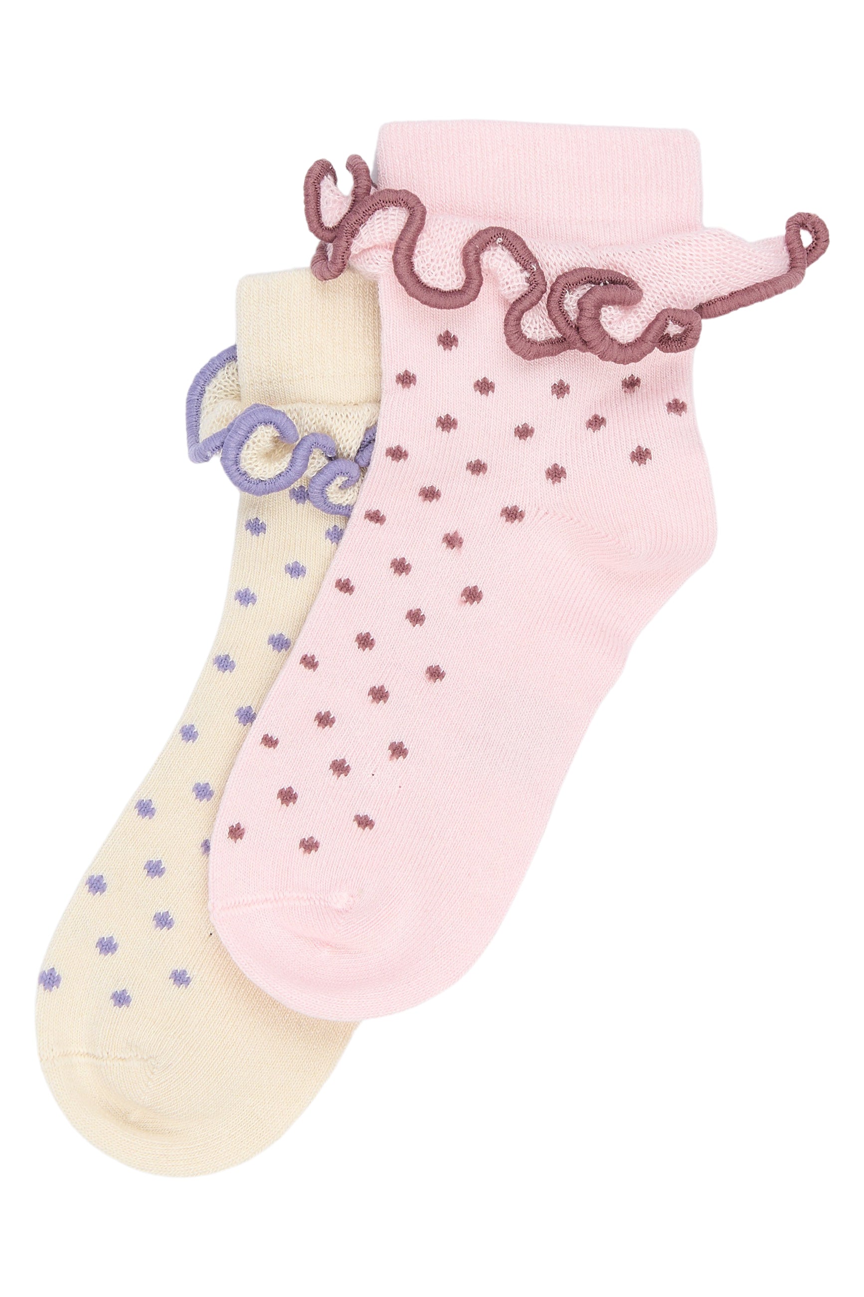 🧦 Cute Ruffles Bamboe Enkel­sokken – 2-Pack