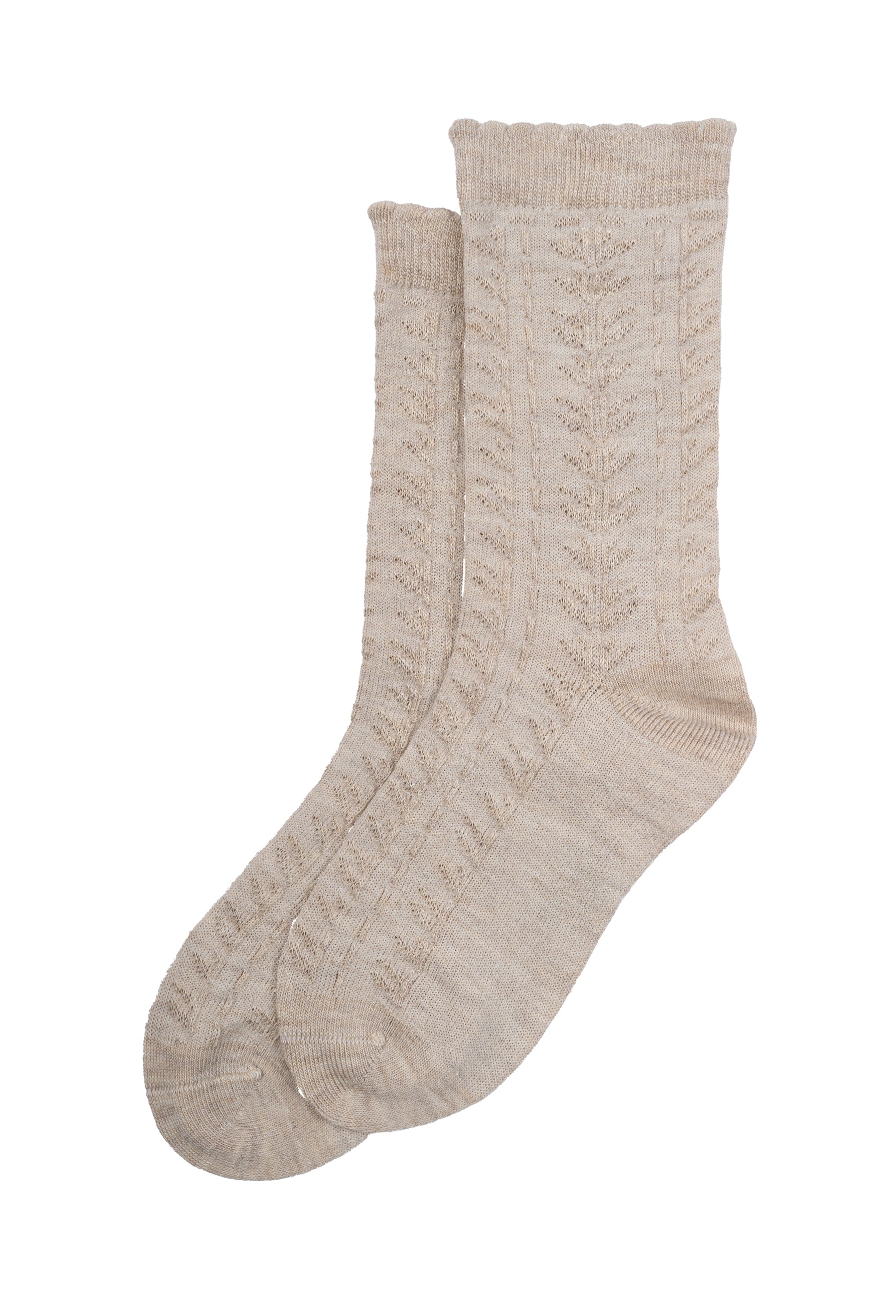 🤍 Elegant Knit Socks – Off White Melange