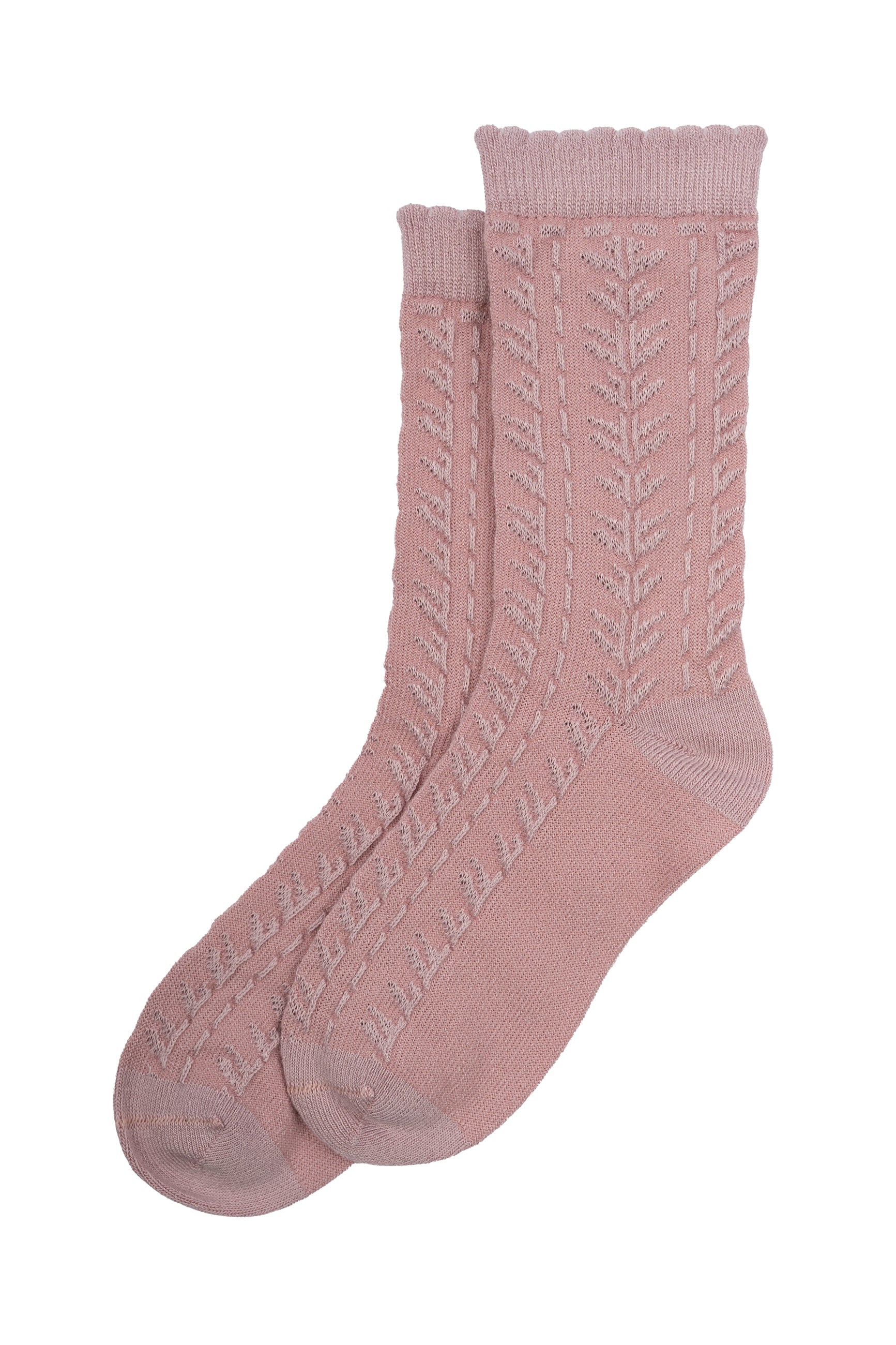 🌸 Elegant Knit Socks – Rose Melange