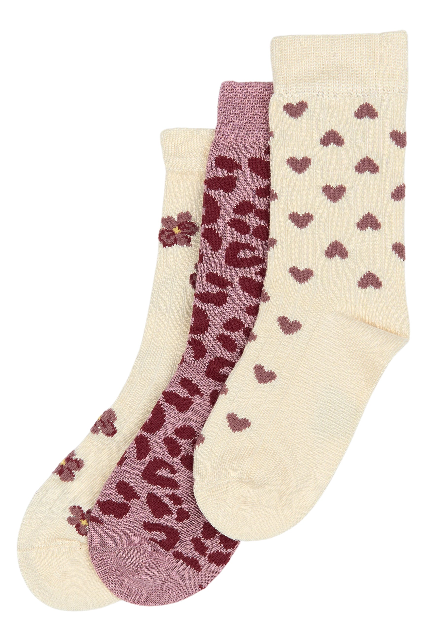 🧦 MiniPop – Set van 3 bamboosokken Autumn Anemone Mix 🍂🌸