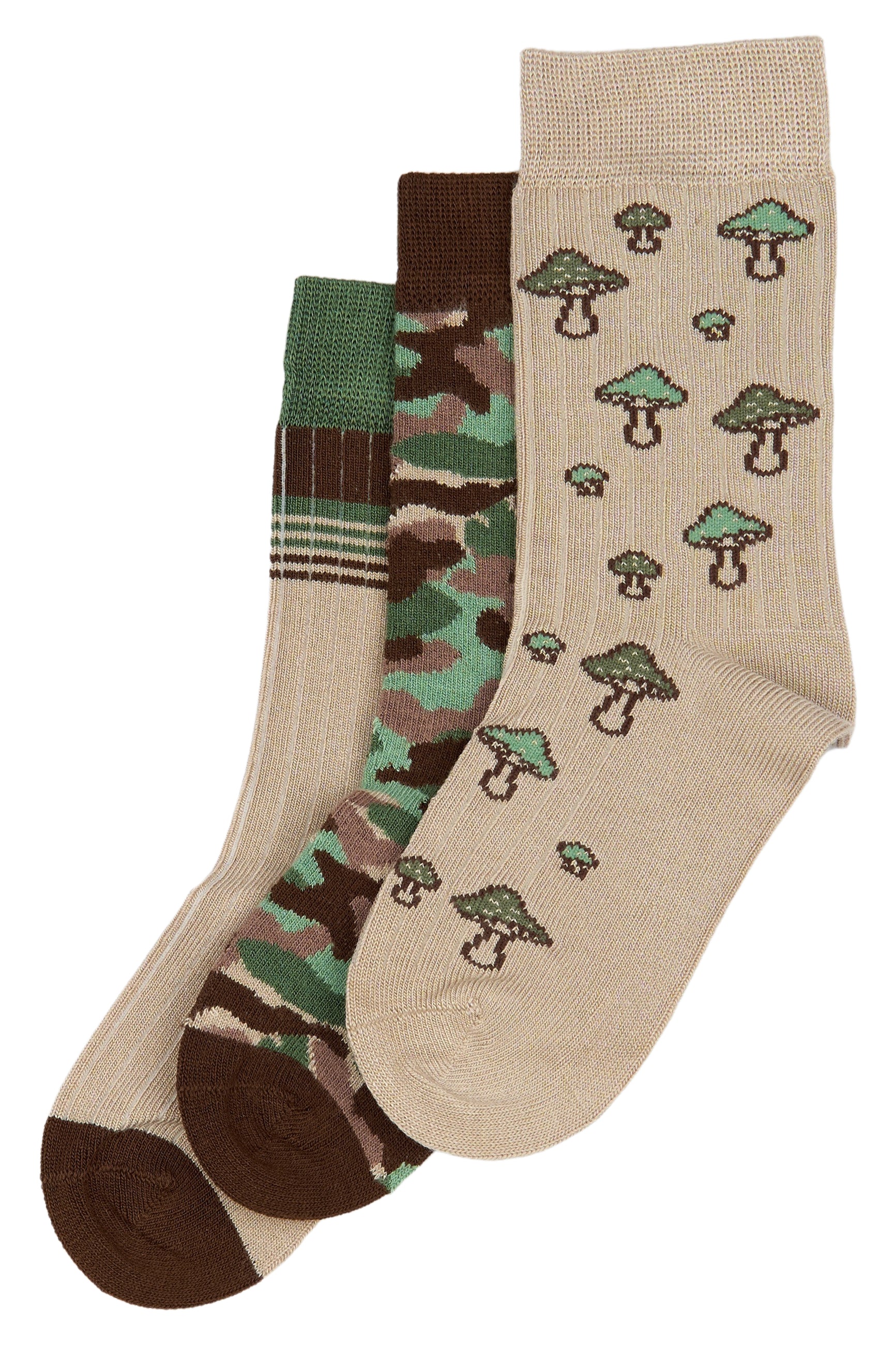 🧦 MiniPop – Set van 3 bamboosokken Brown Mix 🍄🌿