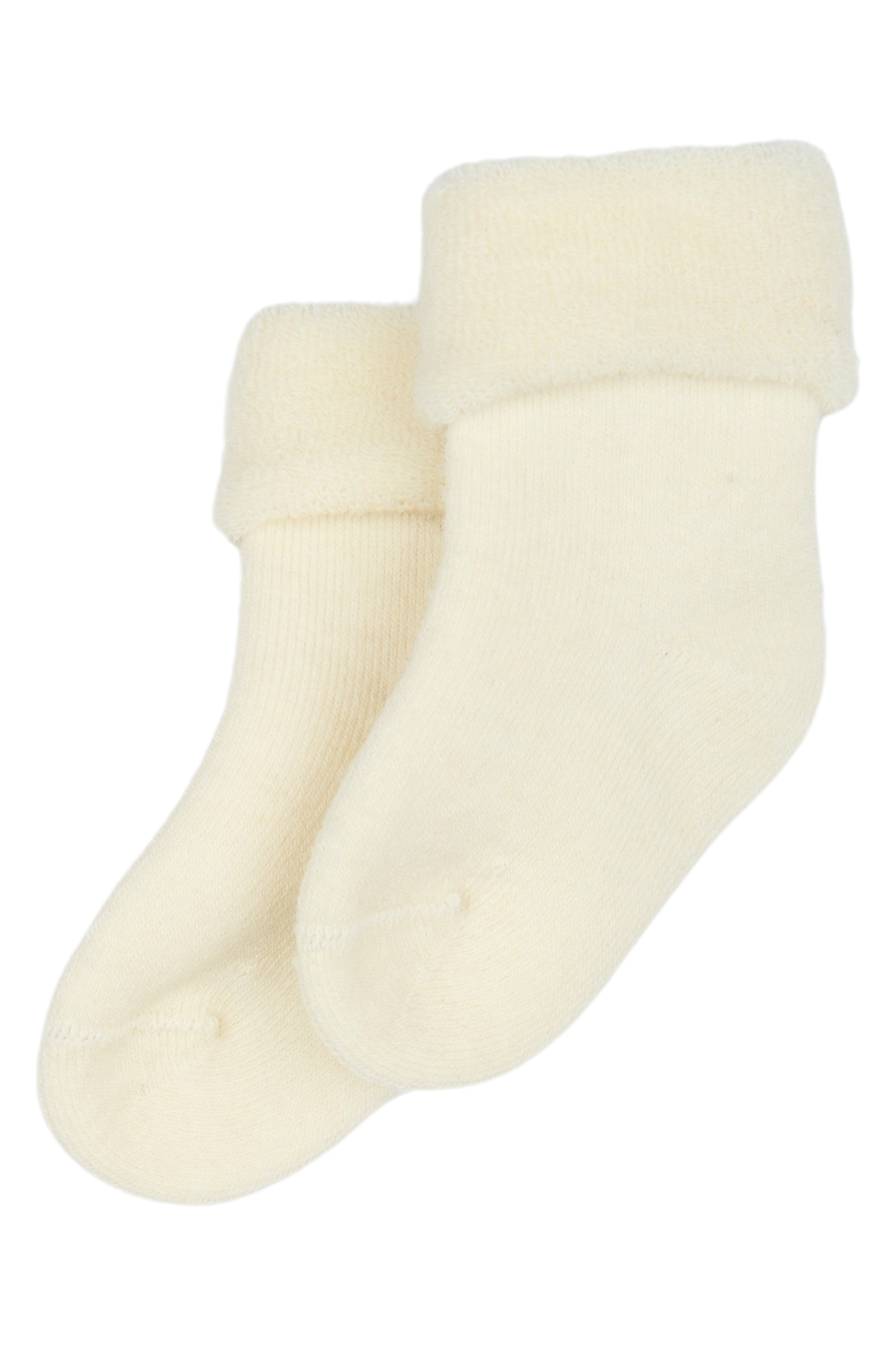 🧦 MiniPop – Wollen babysokjes Off White 🐑🤍