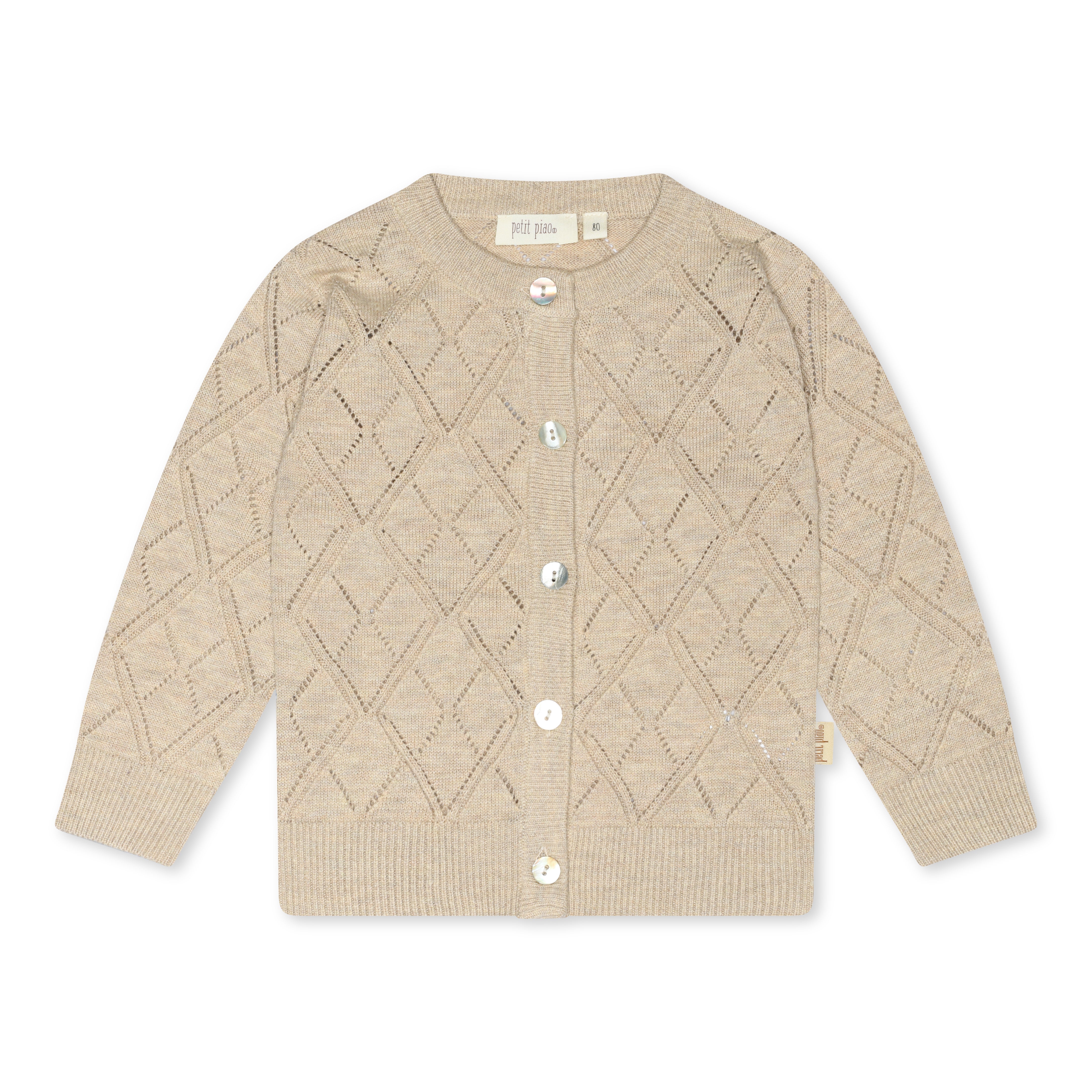 gebreide cardigan met ruitjesmotief