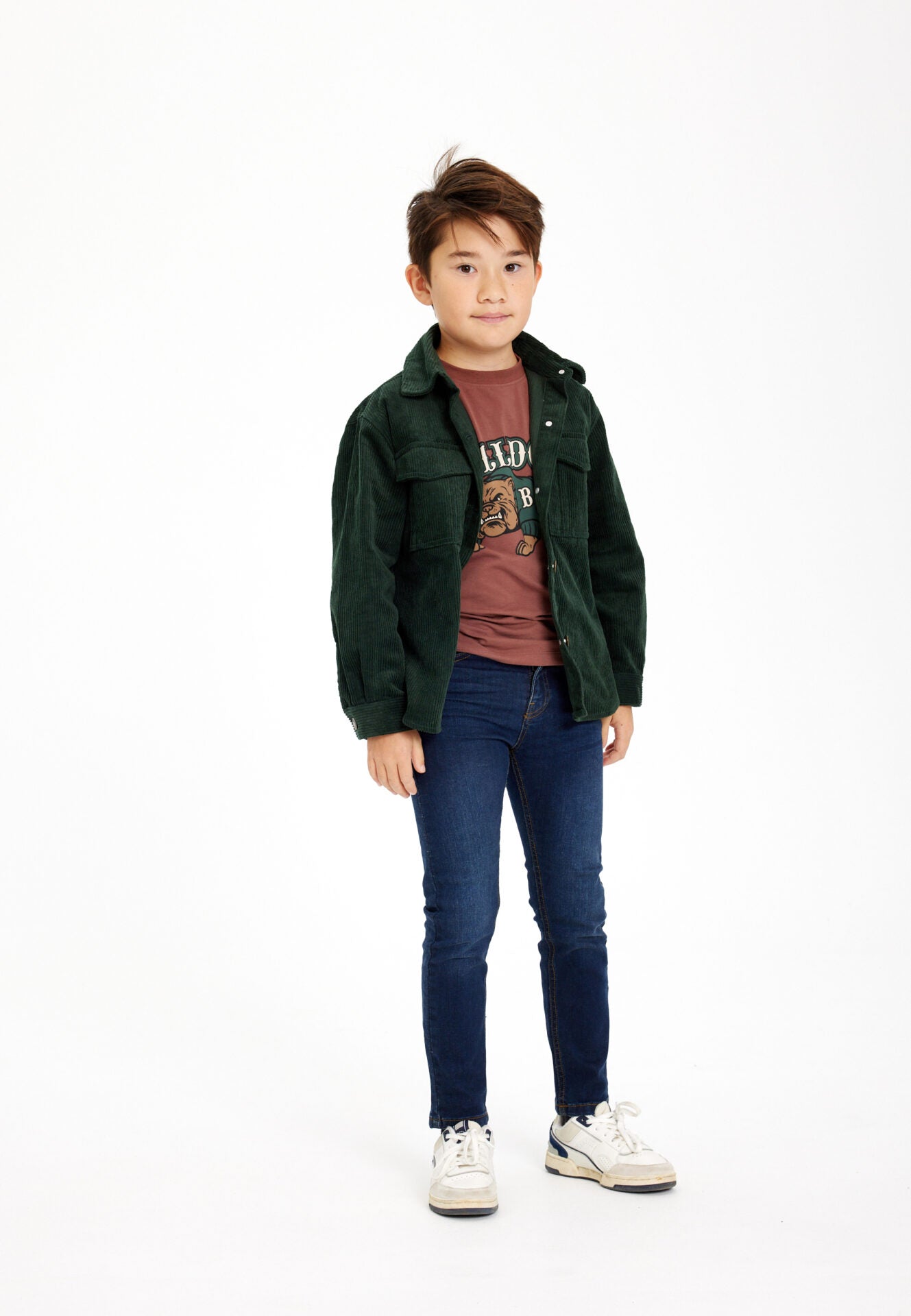 donkergroen fluwelen overhemd