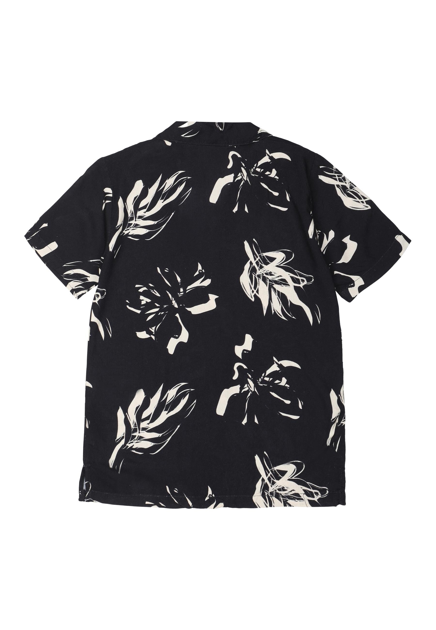🖤 The New – zwart hemd met tropische print