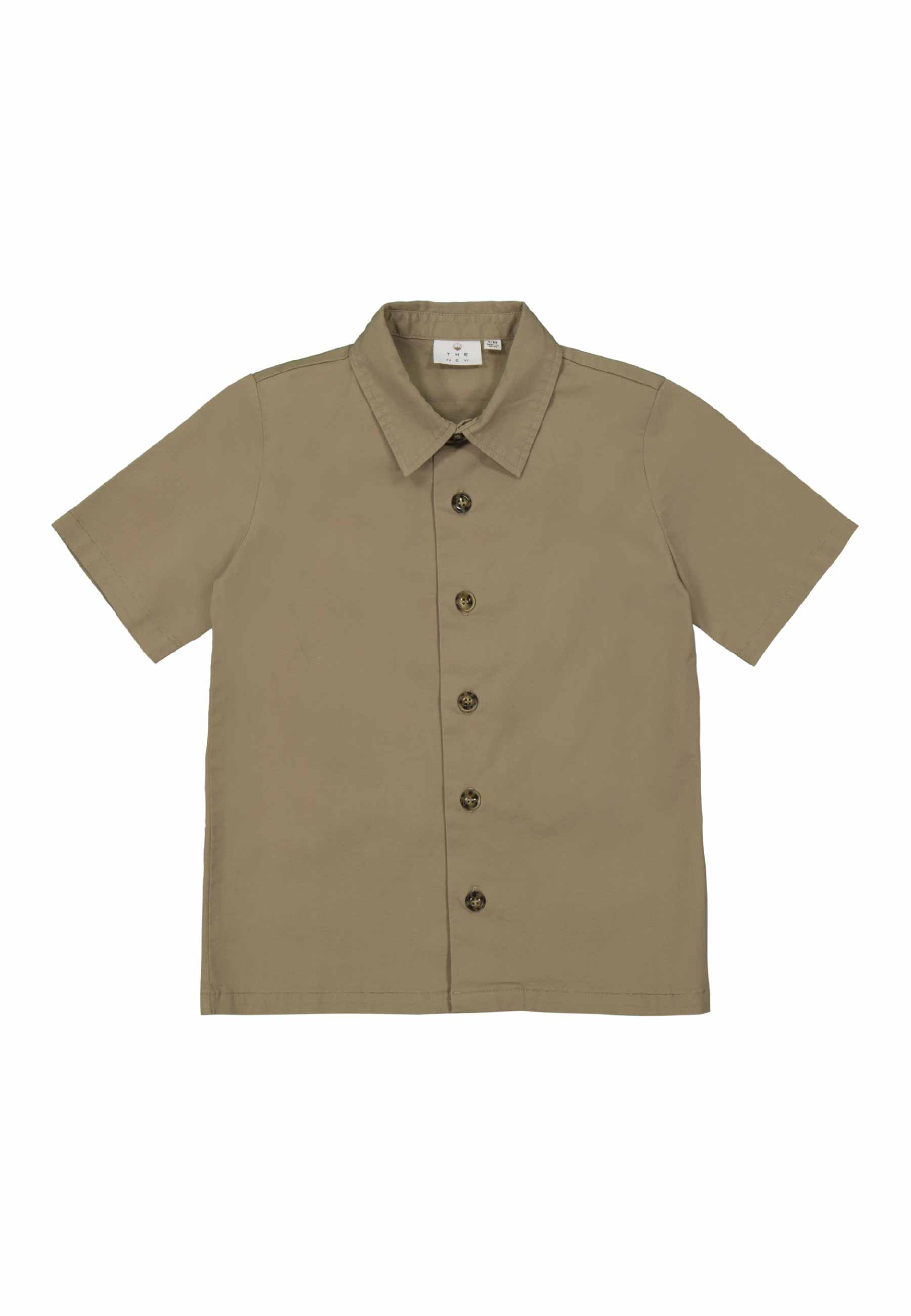 Effen beige zomerhemd