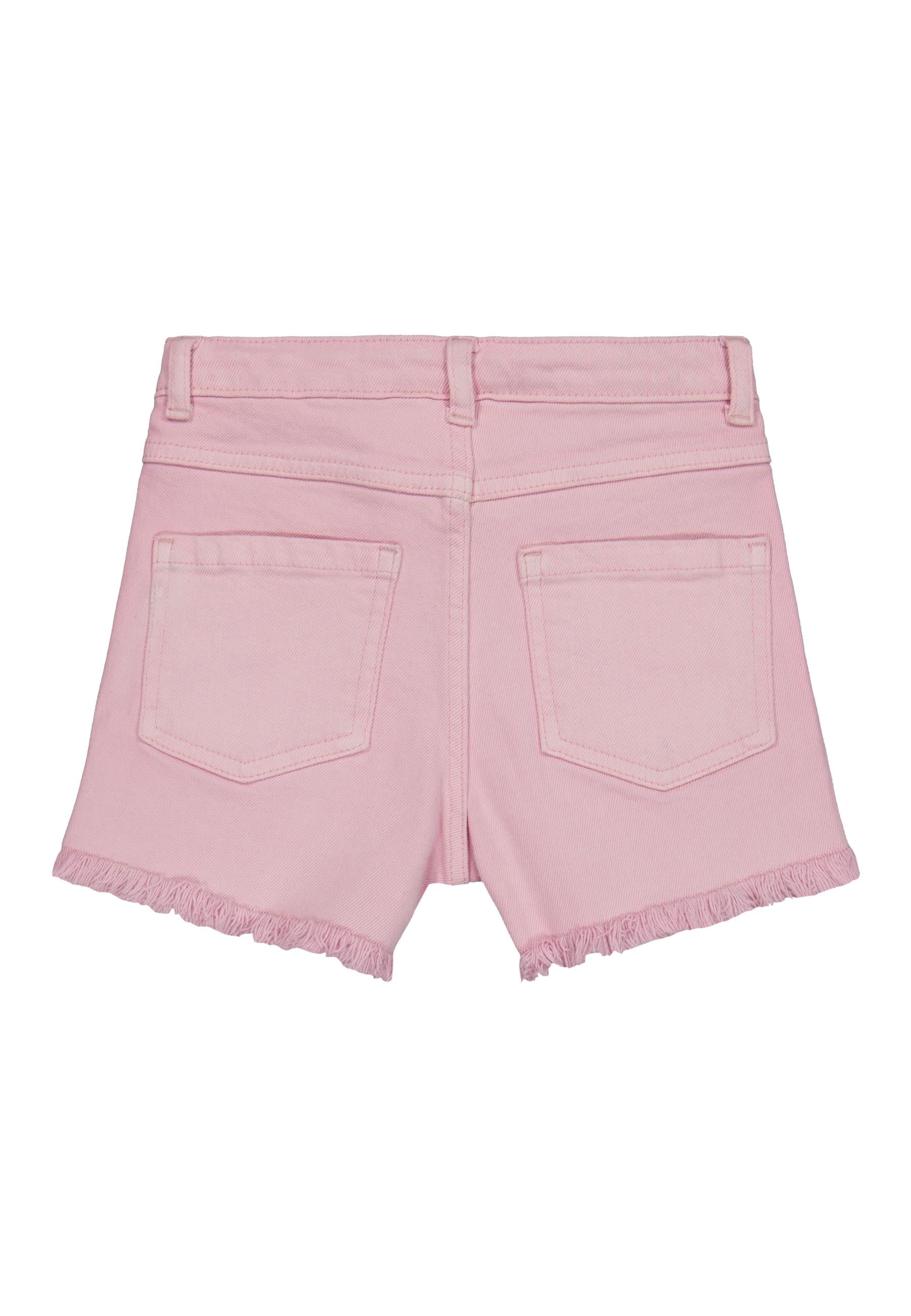 Stoere roze denim short