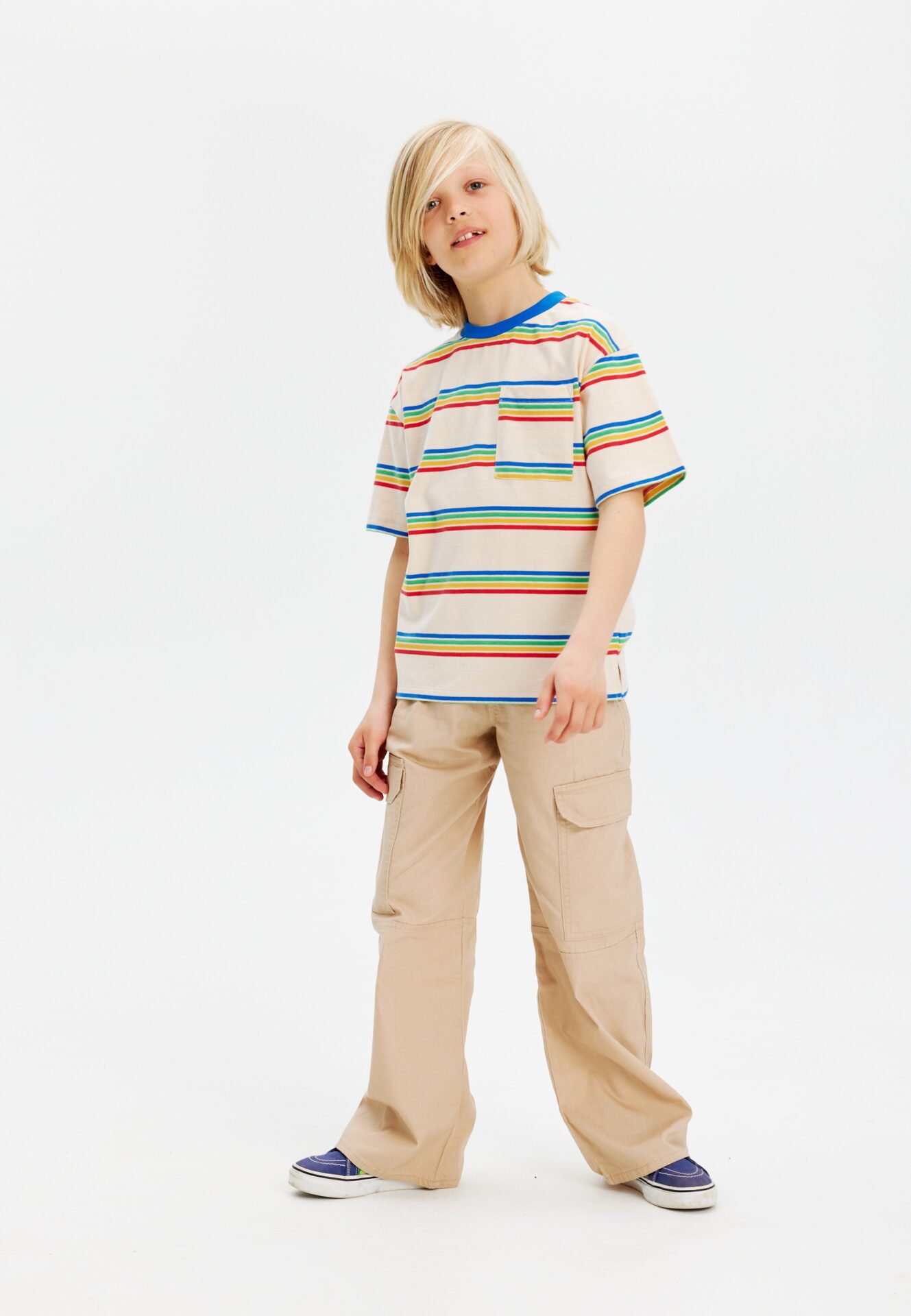 Stoere beige cargobroek