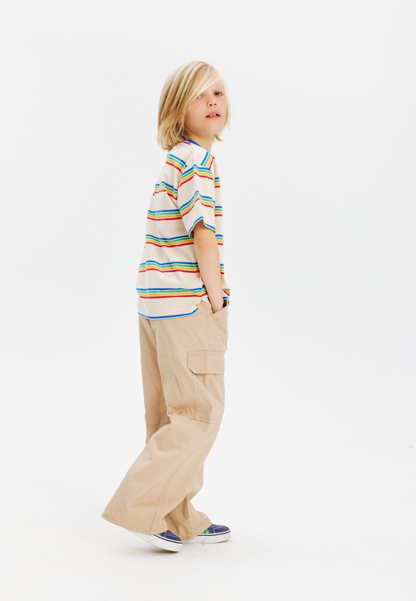 Stoere beige cargobroek