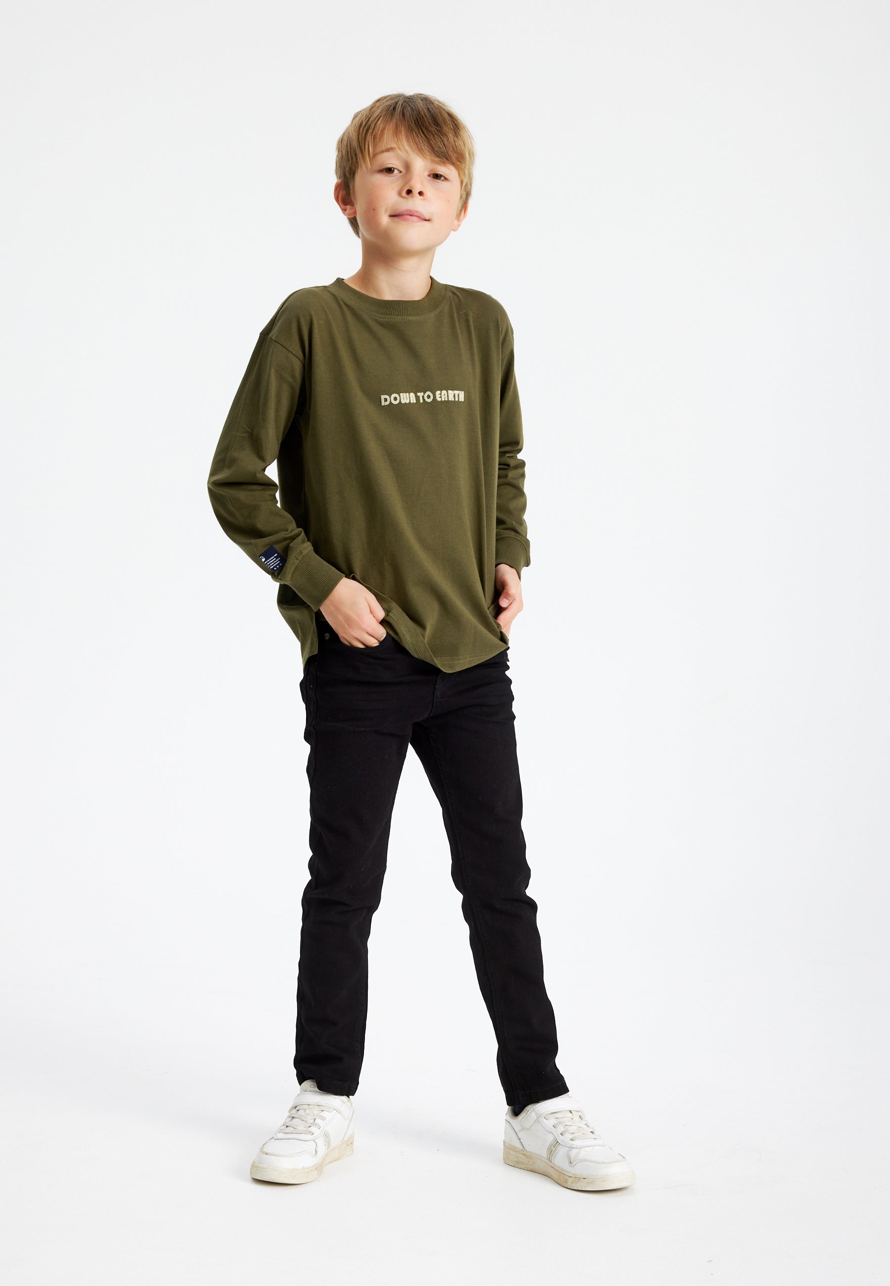 Groene T-shirt met lange mouwen