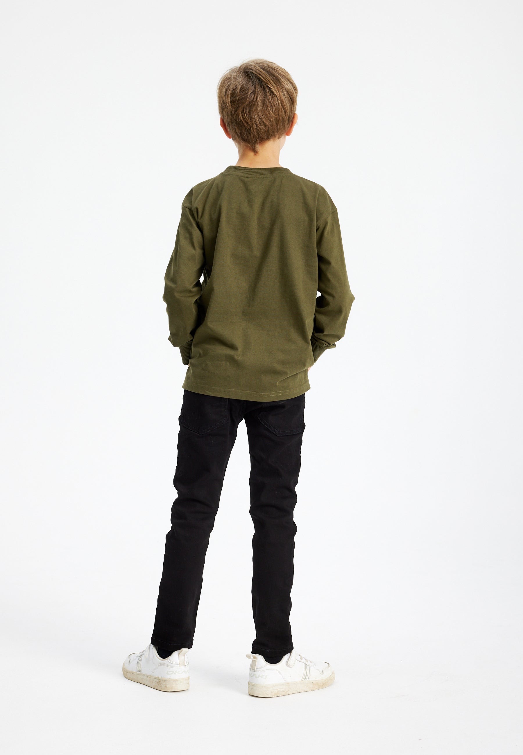 Groene T-shirt met lange mouwen