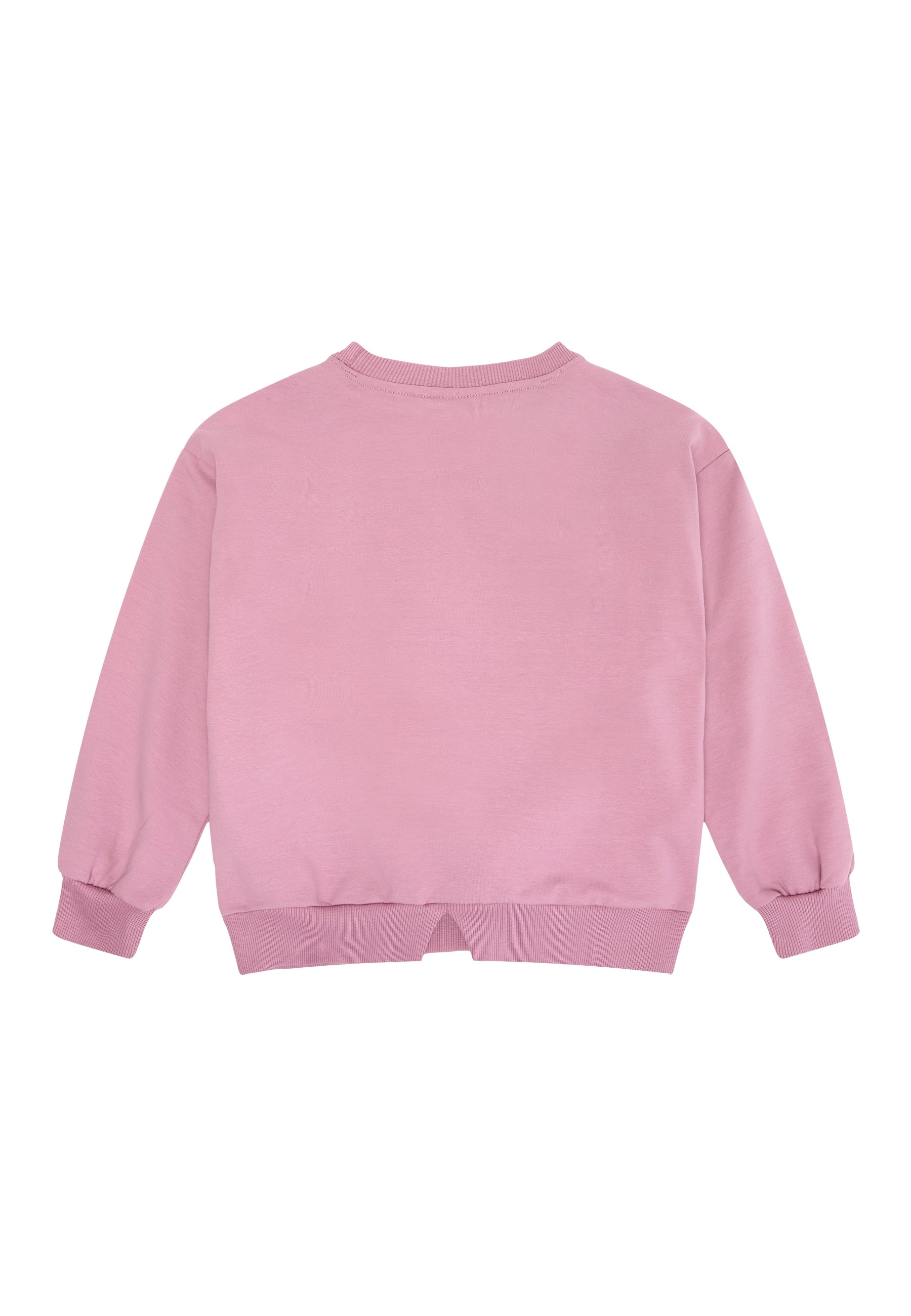 Leuke sweatshirt in een mooie roze kleur met een kaki tekstapplicatie