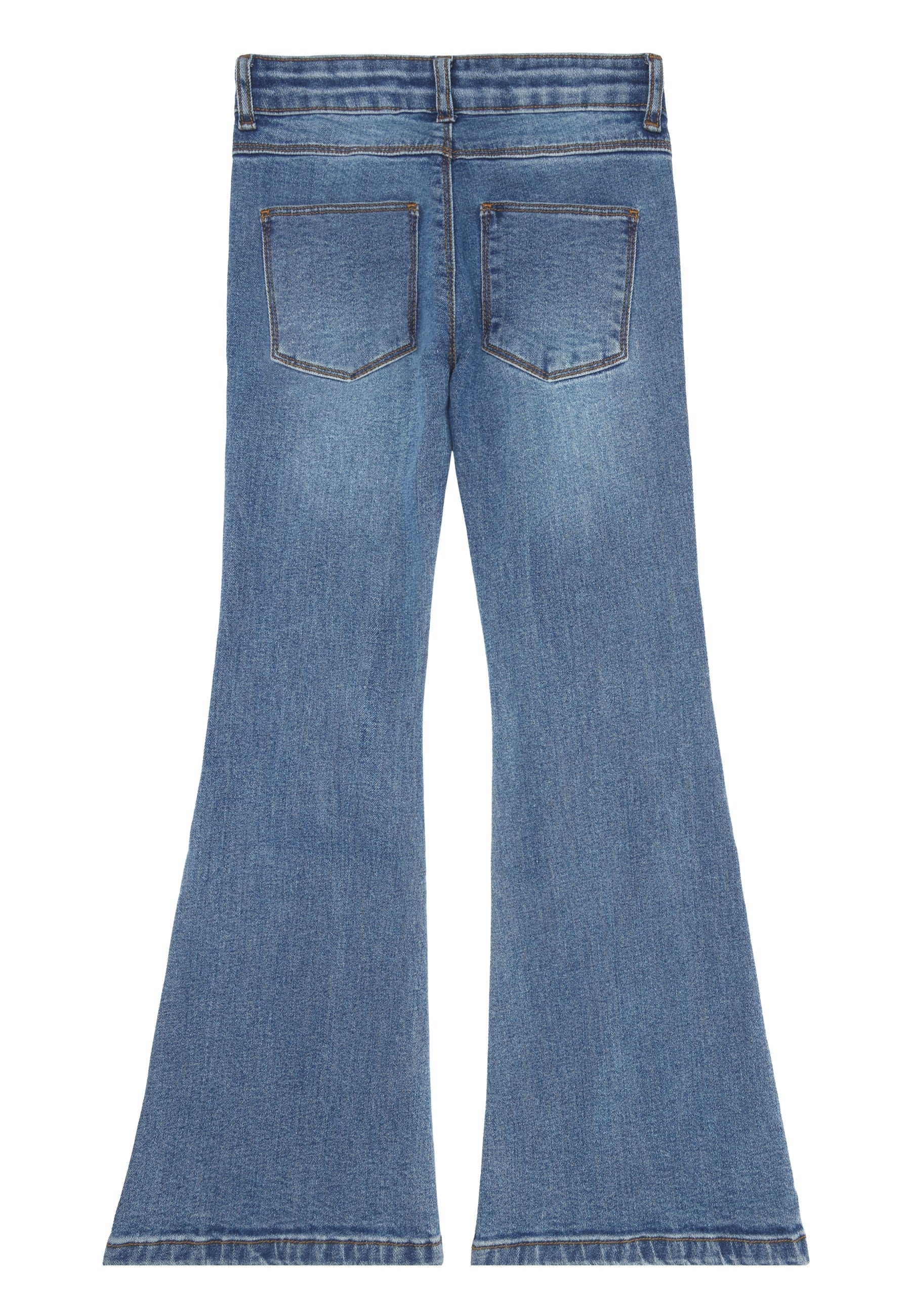 Mooie retro-geïnspireerde flared broek in een rekbare kwaliteit