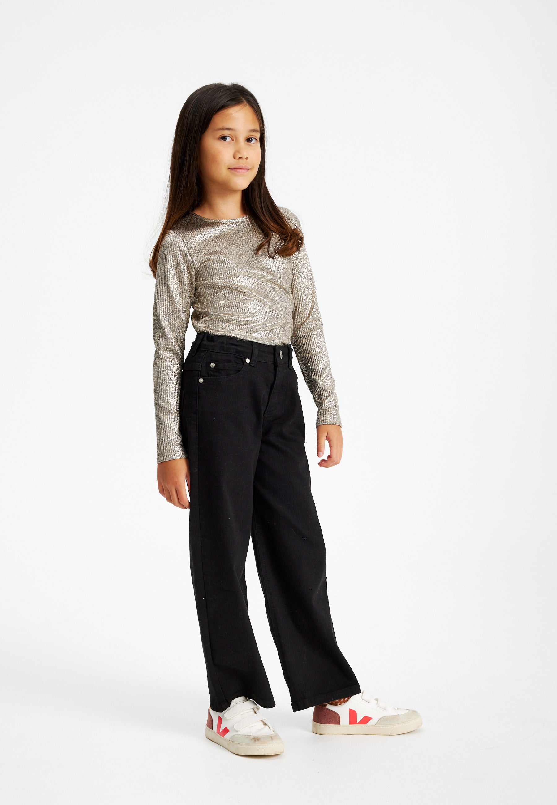 Stijlvolle meisjesjeans met wijde pijpen