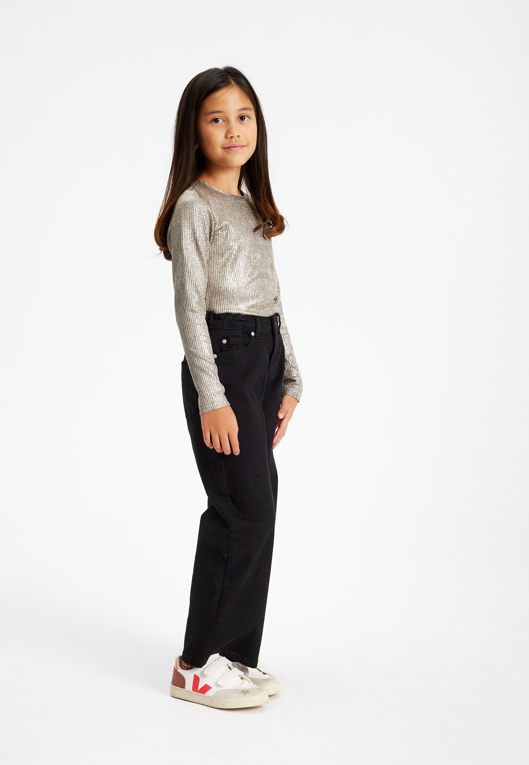 Stijlvolle meisjesjeans met wijde pijpen