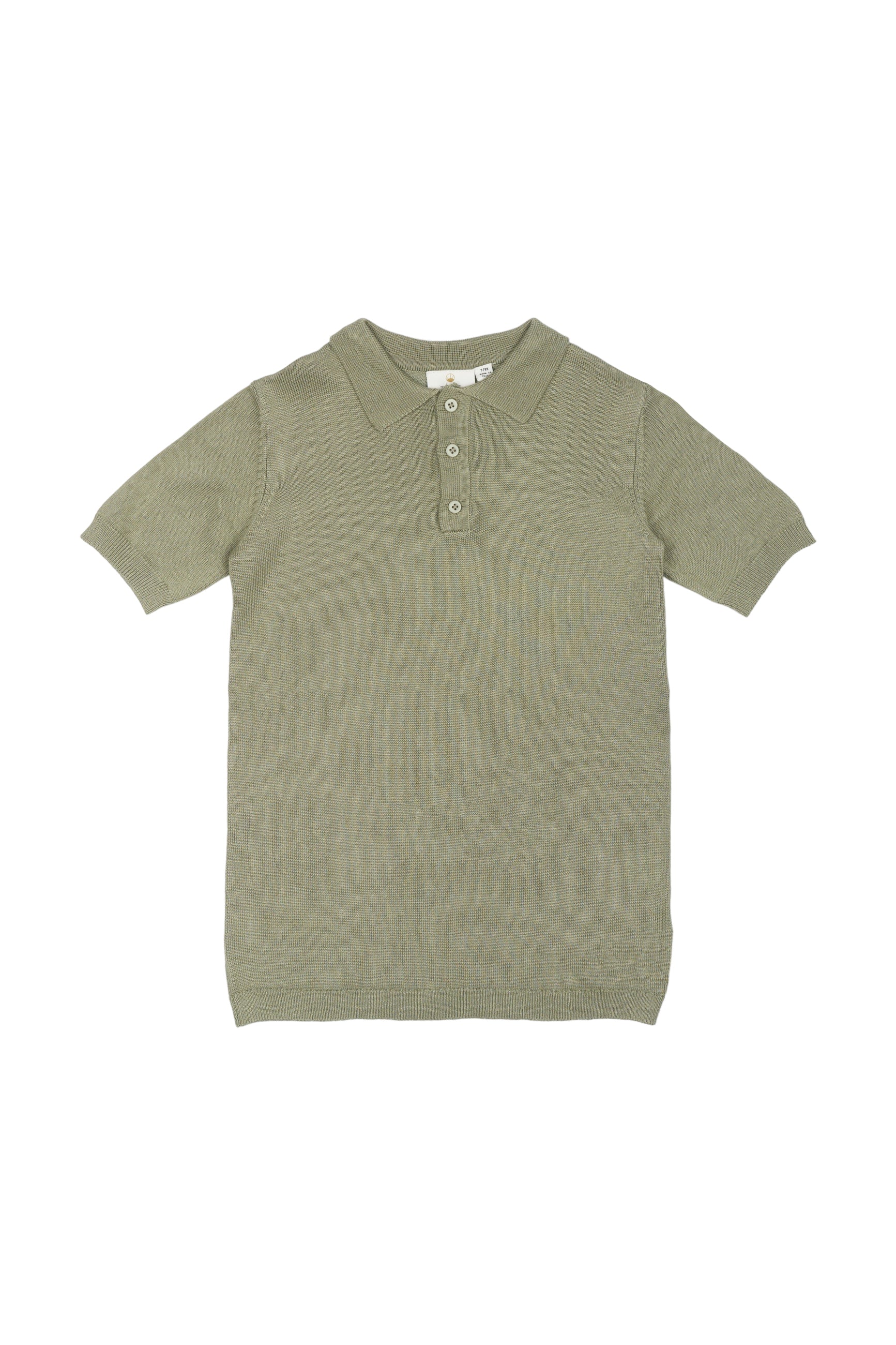 🌿 The New Orlando – gebreide polo in zacht groen
