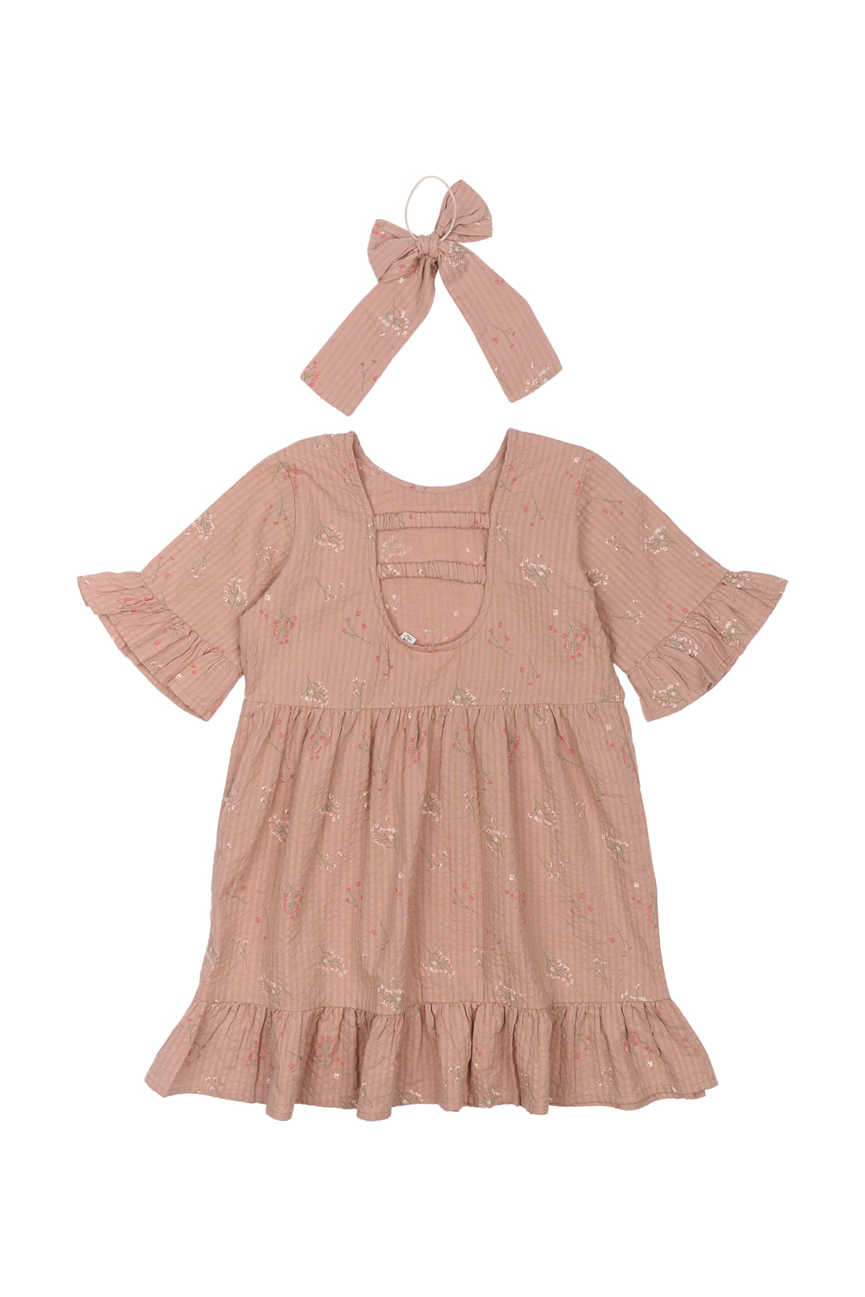 🌸 Meisjesjurk met Haarstrik Adobe Rose 🌸