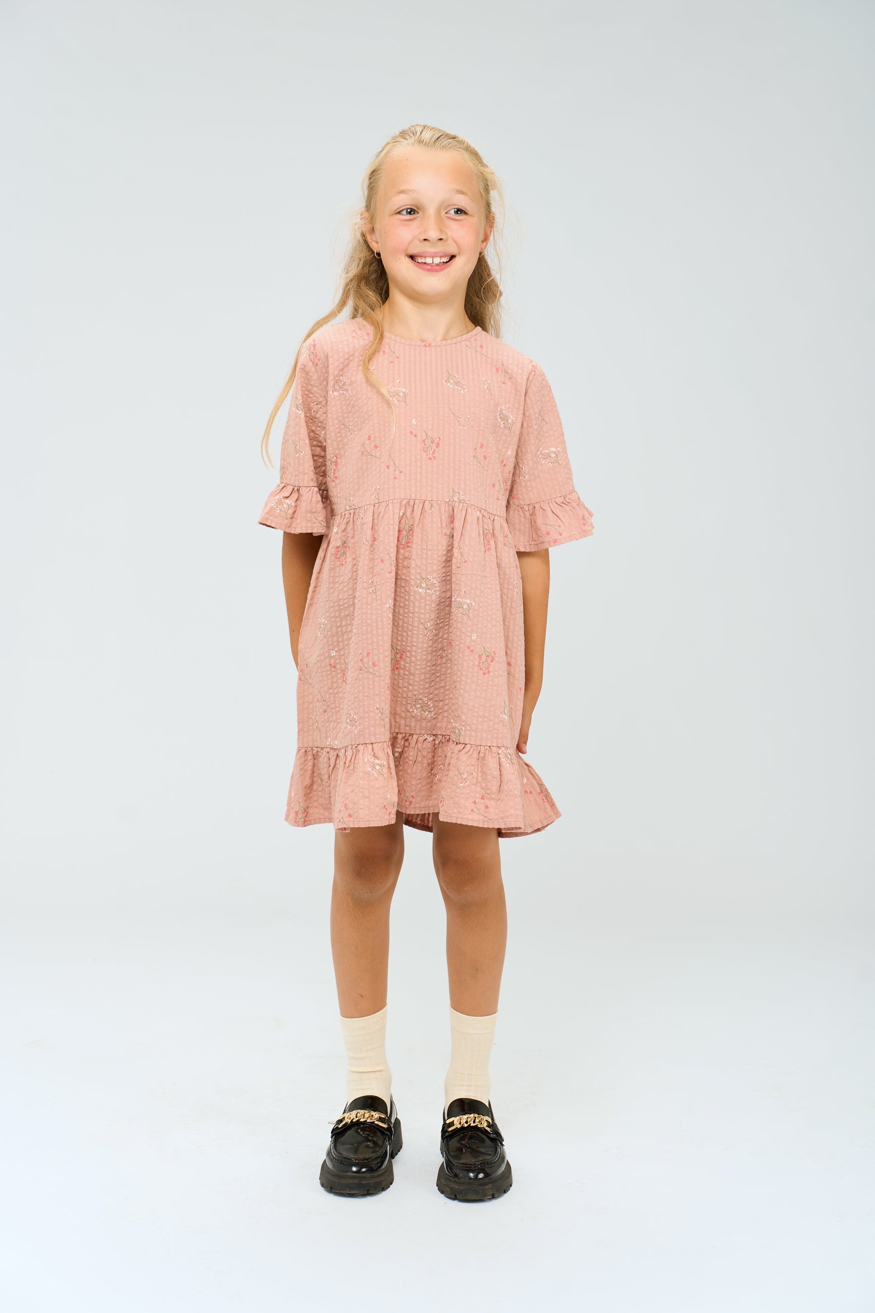 🌸 Meisjesjurk met Haarstrik Adobe Rose 🌸