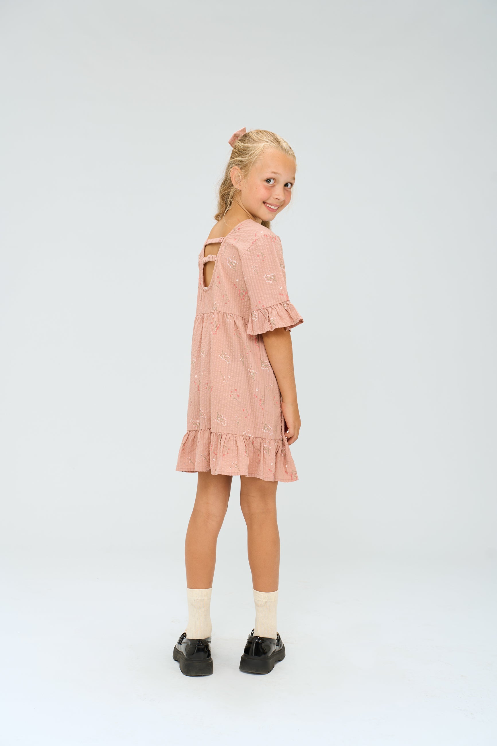 🌸 Meisjesjurk met Haarstrik Adobe Rose 🌸