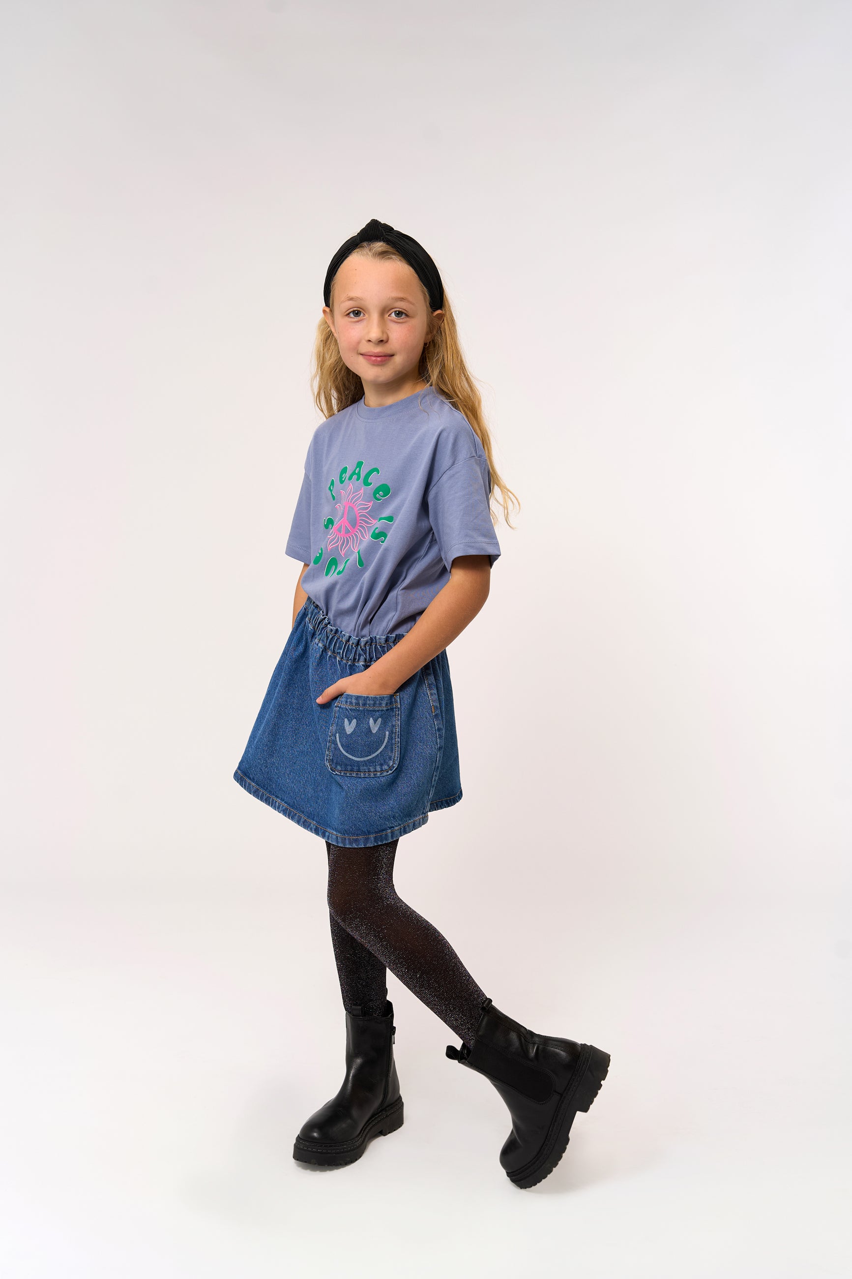 👗 TNPurity Denim Skirt – Medium Blue Denim