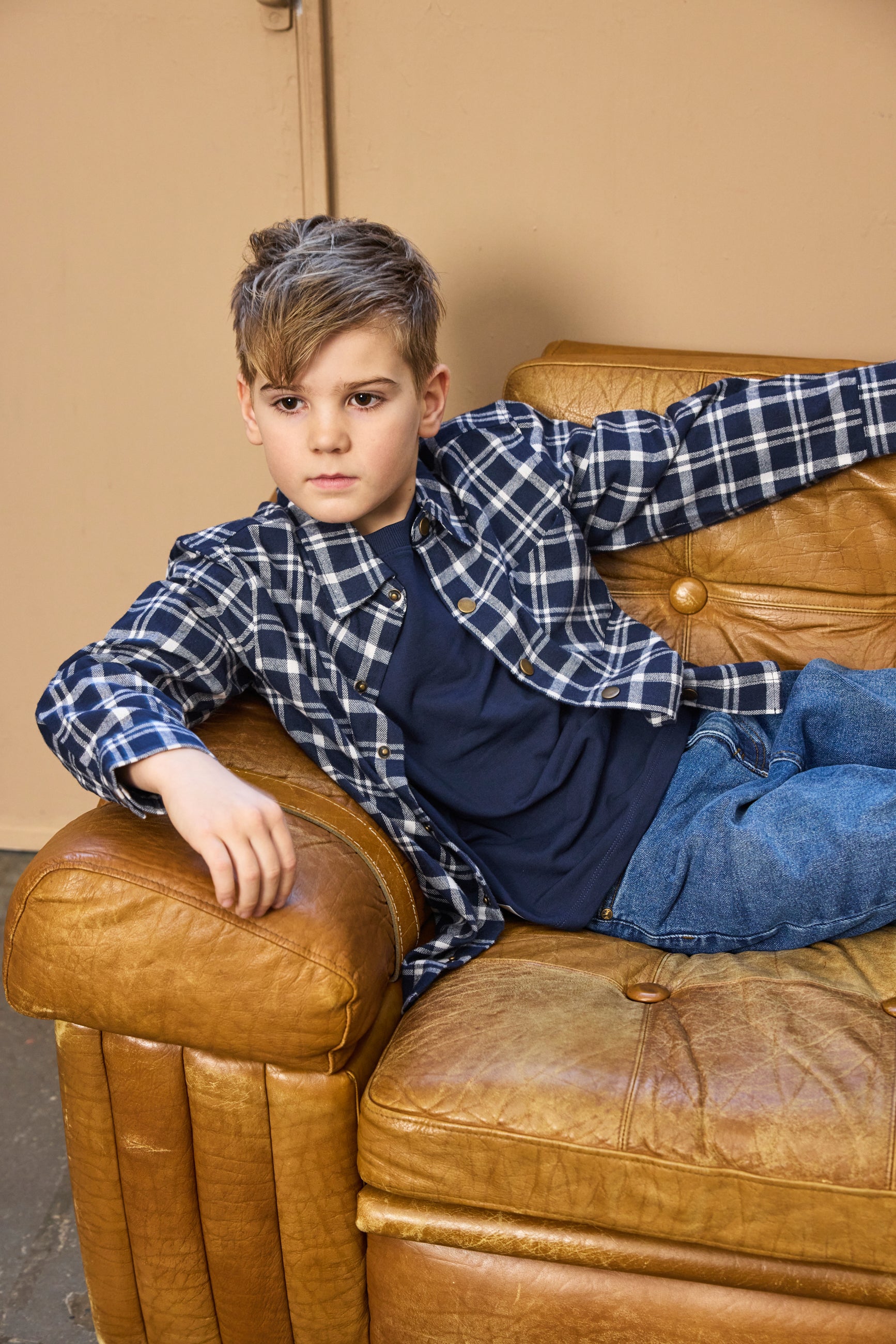 💙 Ronan Flannel Shirt – Navy Blazer Check 💙