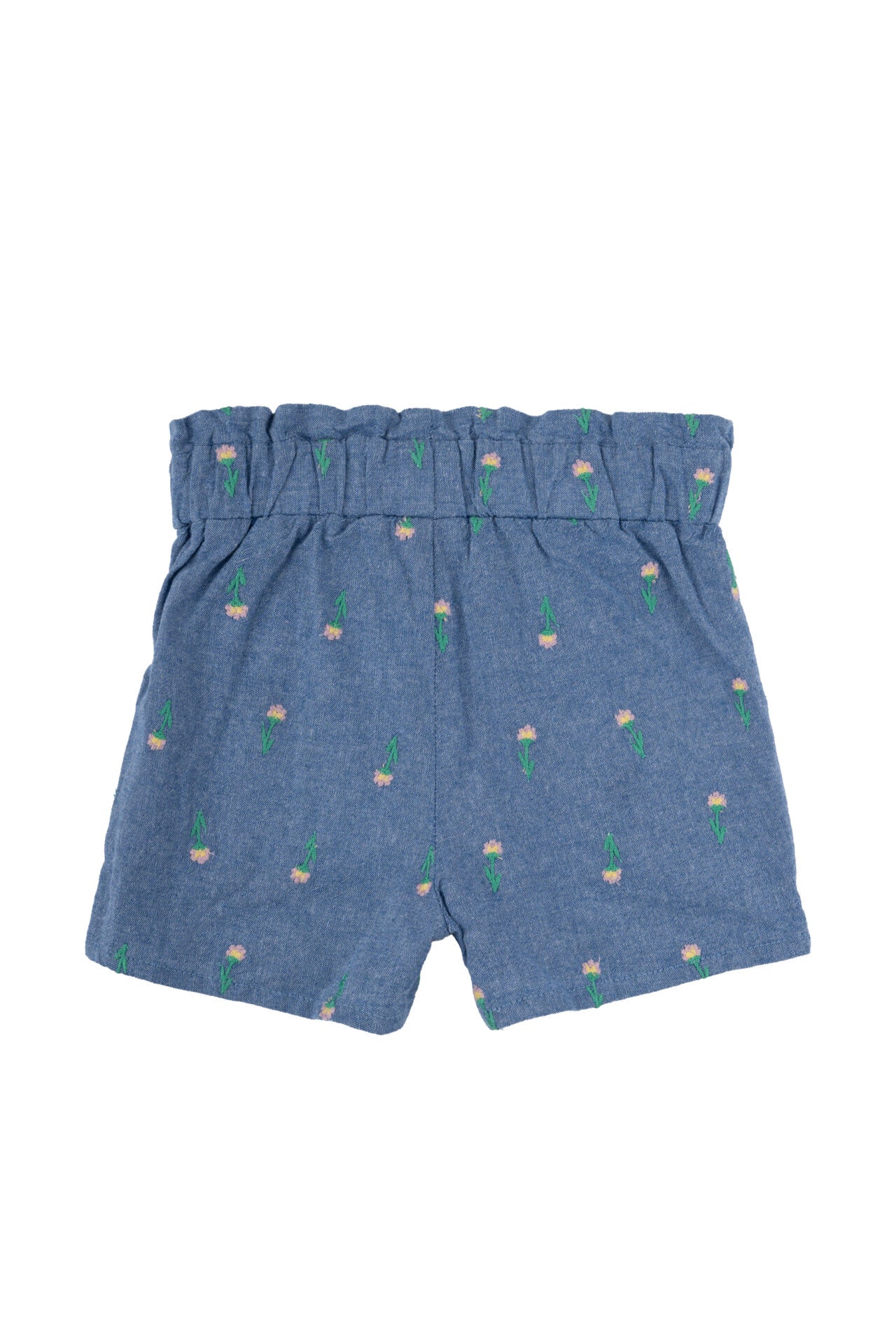 Short met geborduurde details
