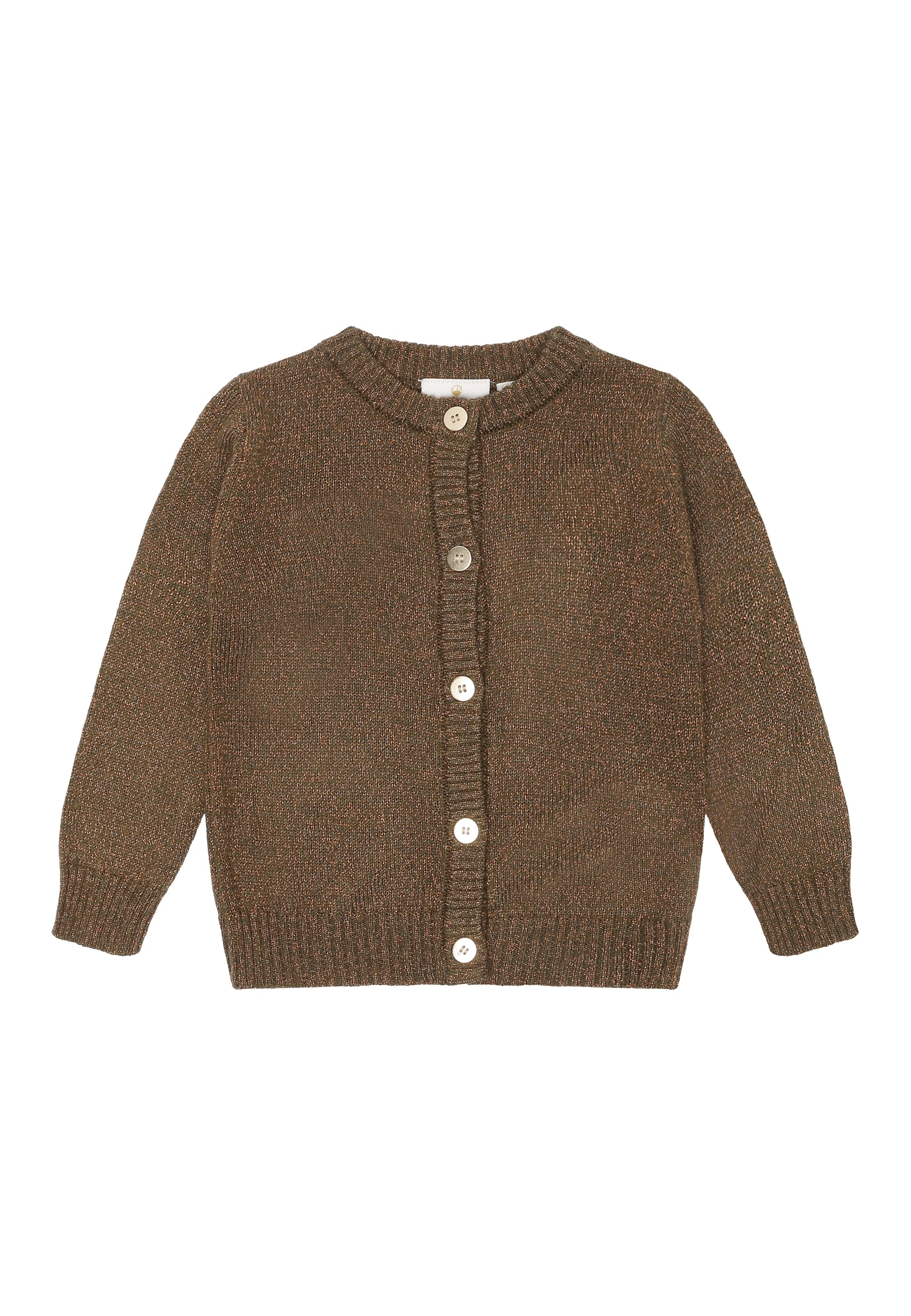 Licht groen/bruin vestje met sprankelende glans