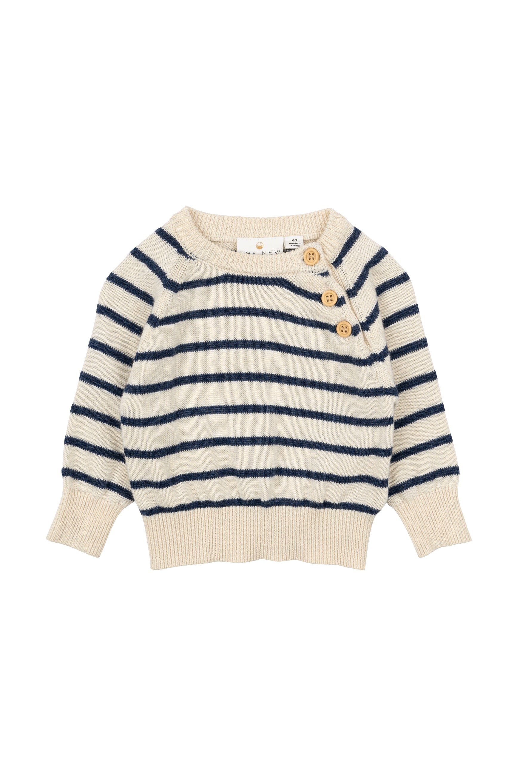 🌊 The New Siblings – Norton Knit Broek – Knusse Strepen in Mood Indigo 🌊