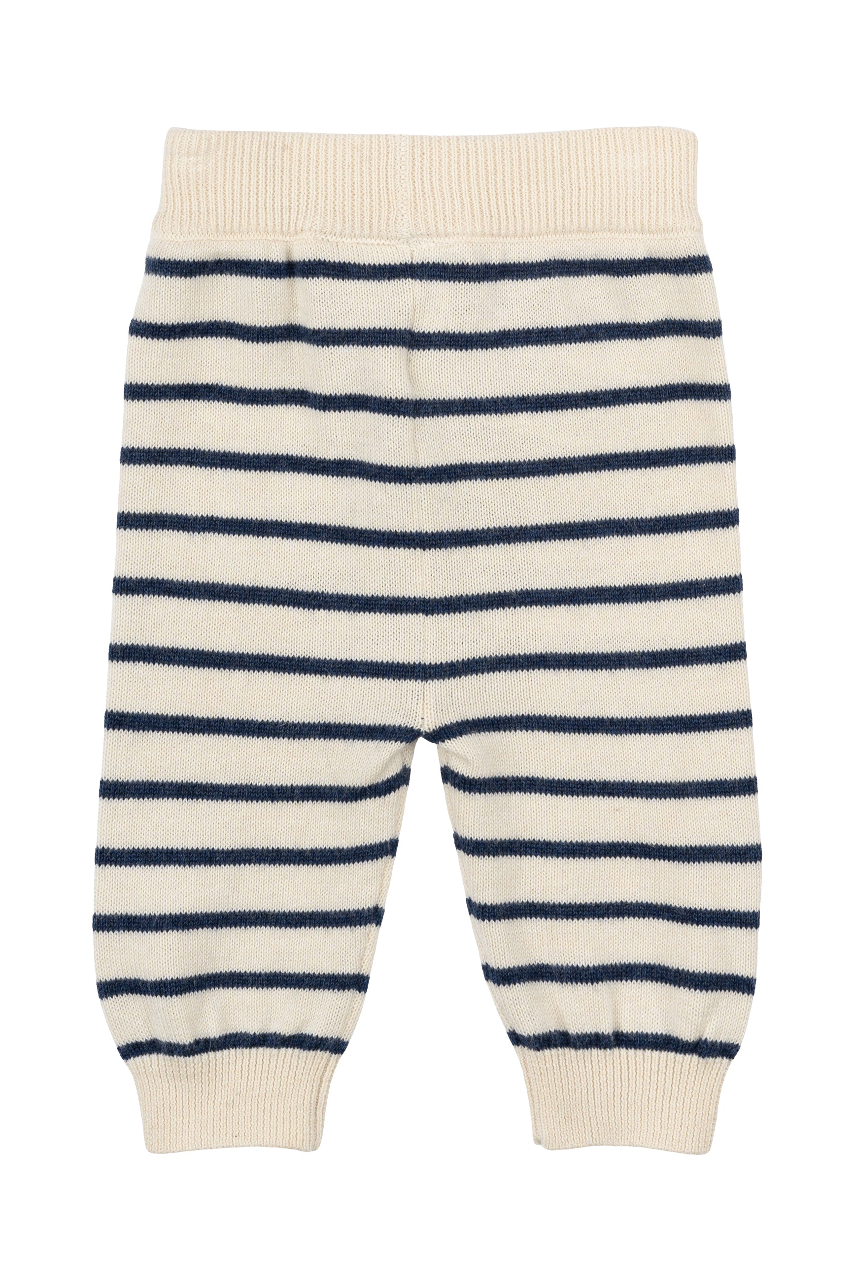 🌊 The New Siblings – Norton Knit Broek – Knusse Strepen in Mood Indigo 🌊