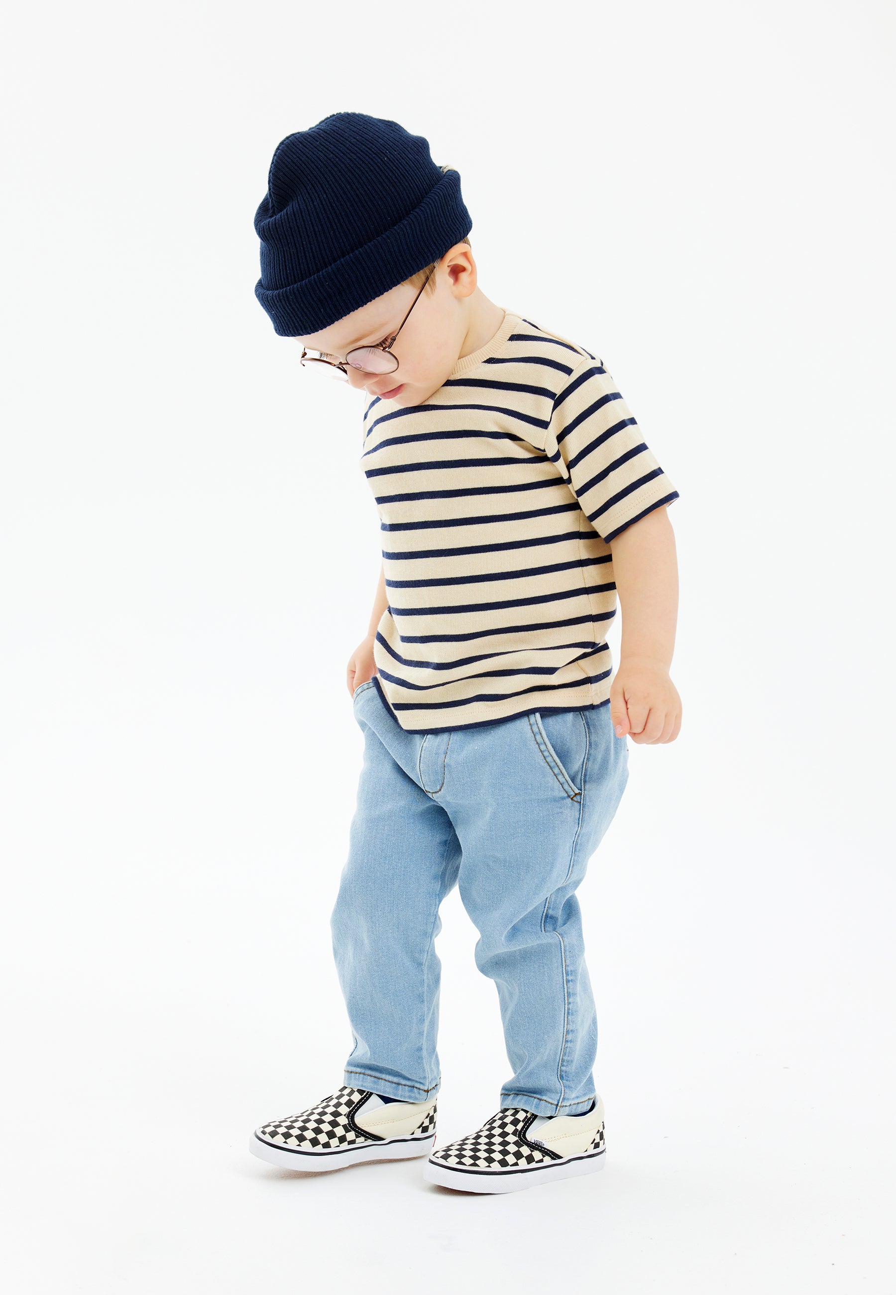 The New Siblings - Lichtblauwe Denim Chino Broek voor Kids